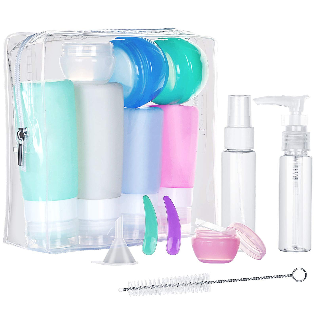 Benbilry 16 Pack Travel Bottles Set For Toiletries, Tsa Approved Travel Size Containers Leak Proof Travel Accessories, Silicone