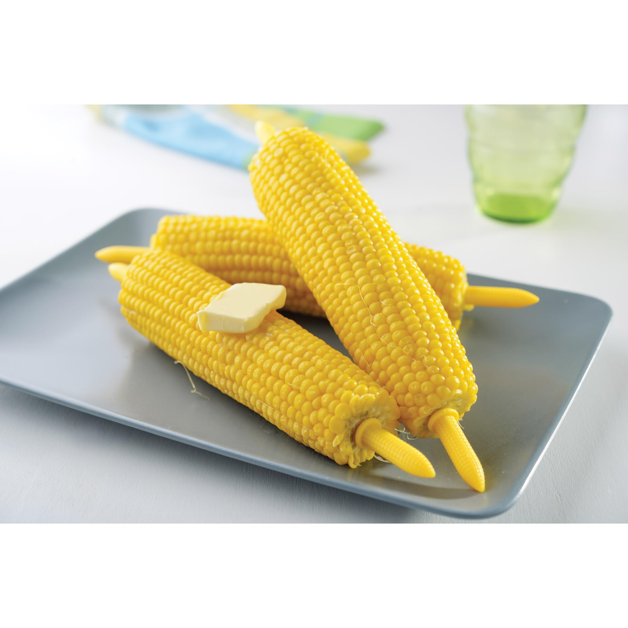 Hic Kitchen Corn Brush And Vegetable Scrubber, Dual-Textured Bristles