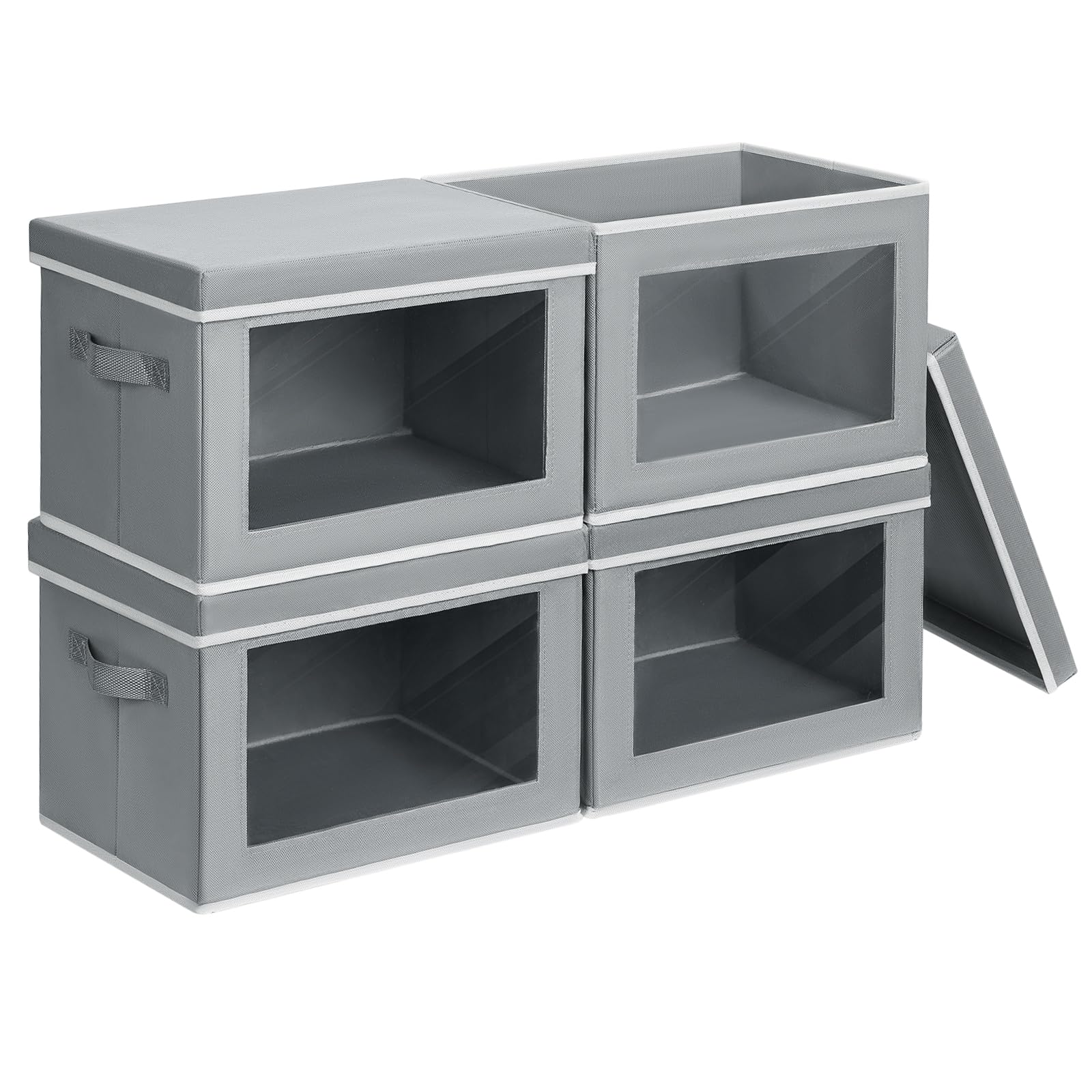 Homsorout Storage Bins With Lids - Fabric Storage Bins With Handles, F ...