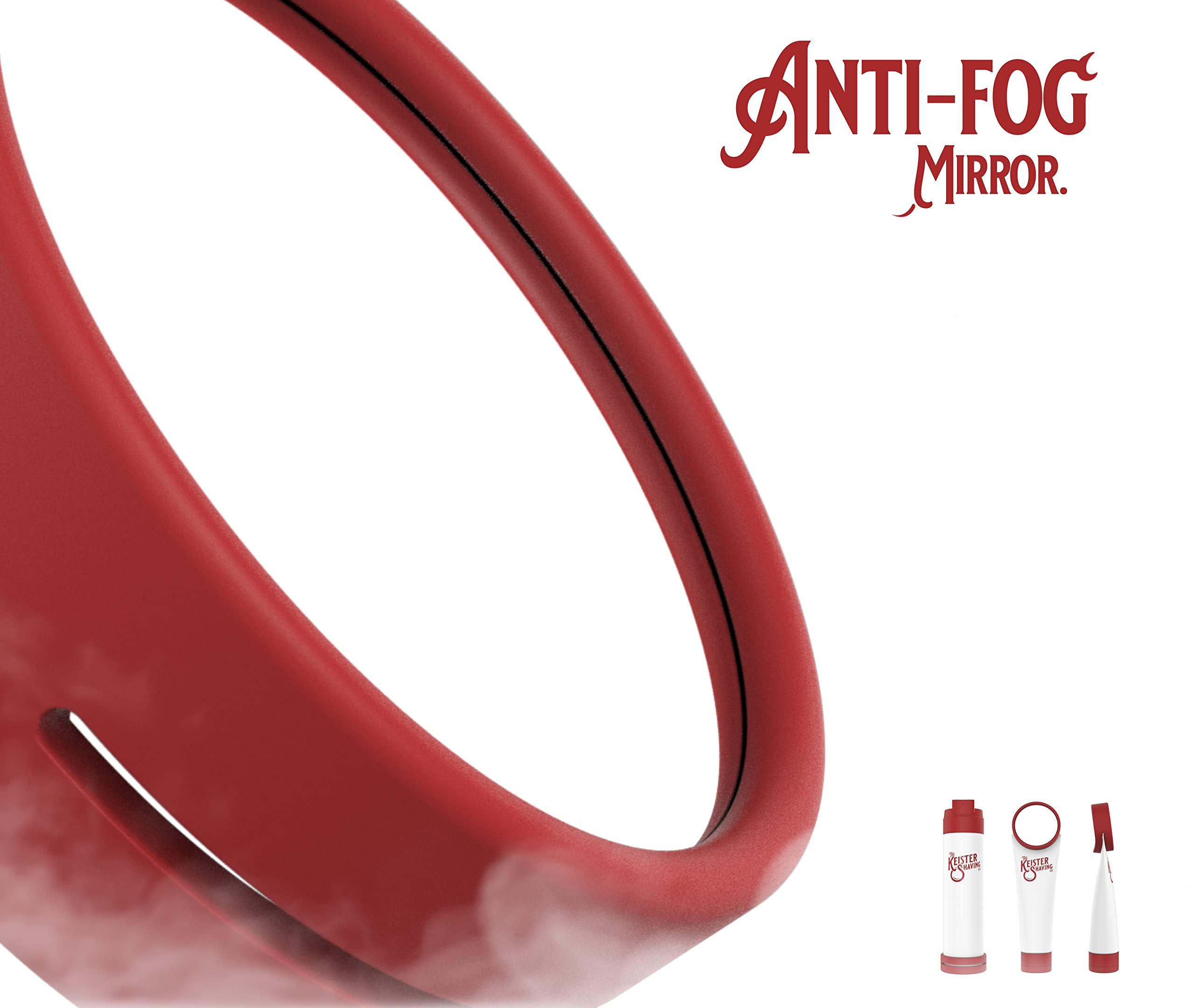 The Pocket Keister Shower Shaving Mirror, Anti Fog & Anti Scratch Fits Gel Cans & Small Tubes
