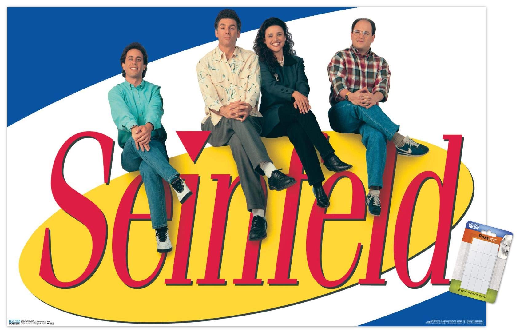 Trends International Seinfeld - Logo Wall Poster, 22.375'' X 34'', Poster & Mount Bundle