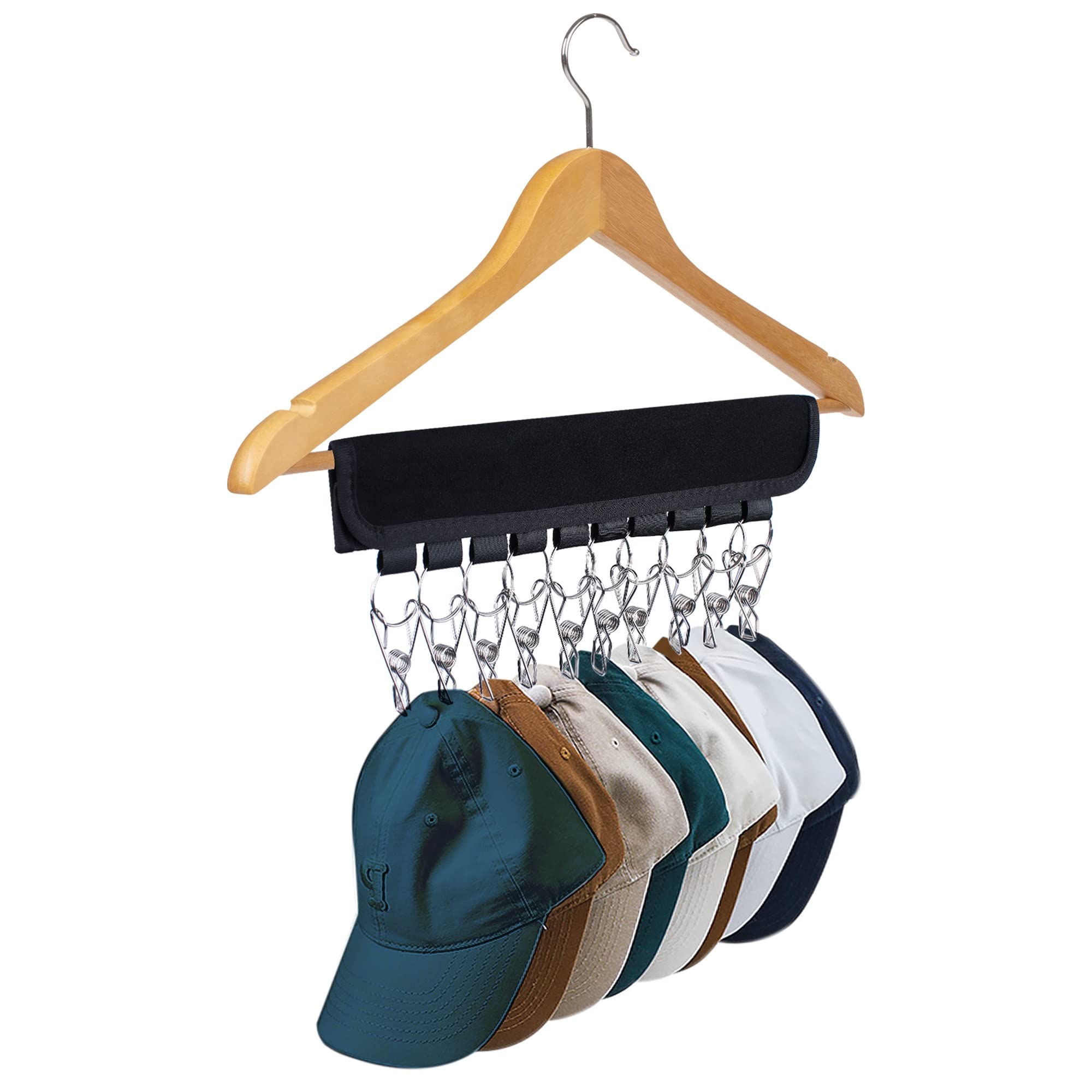 Hat Organizer Holder For Hanger & Room Closet, 1Pack Hat Rack Storage Clips, For Hang Baseball Hats Rack, Ball Caps, Winter Bean