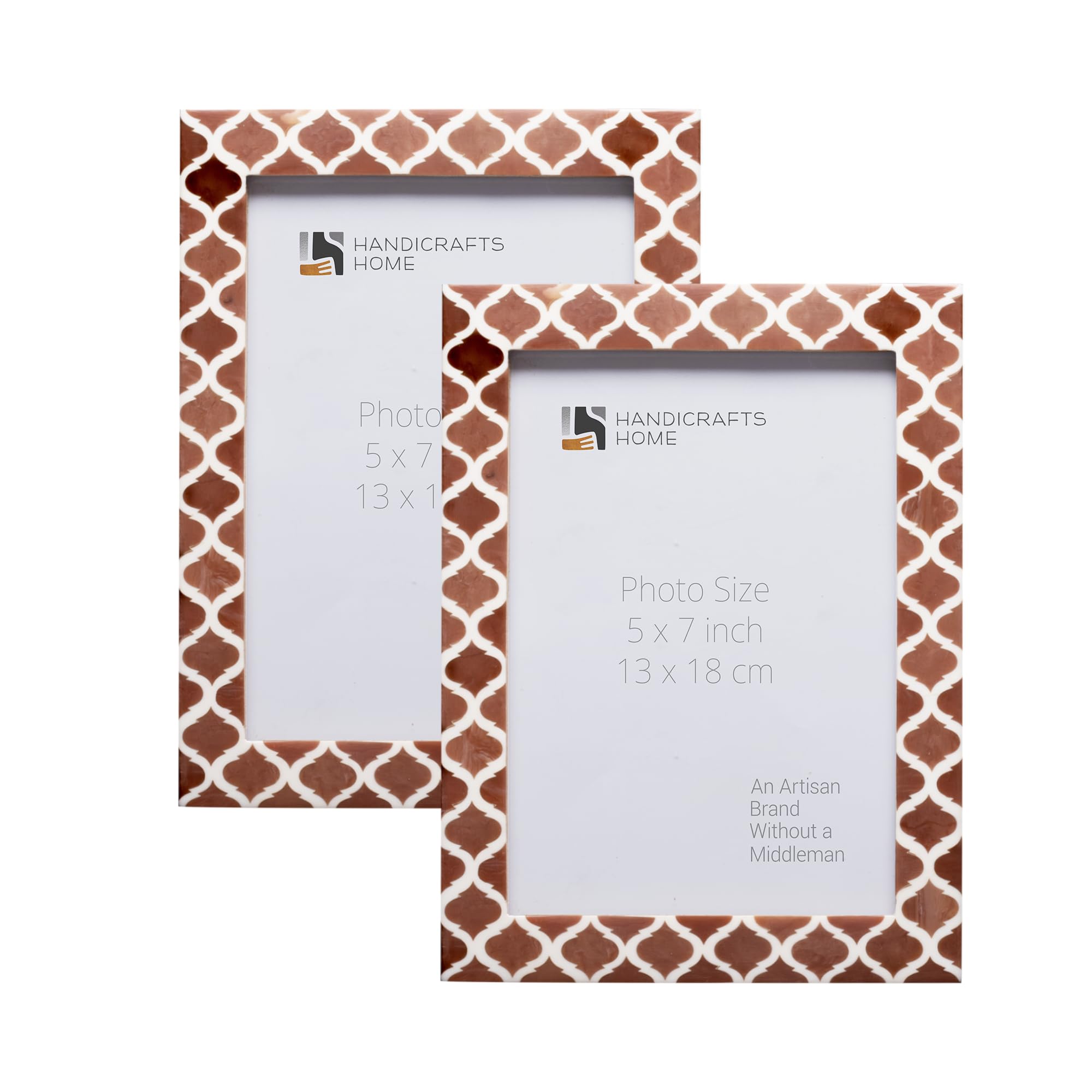 Handicrafts Home Casablanca Collection Handcrafted 4x6 Picture Frames Pack of 2 Chic Vintage Inspired Photo Frames for Home Offi