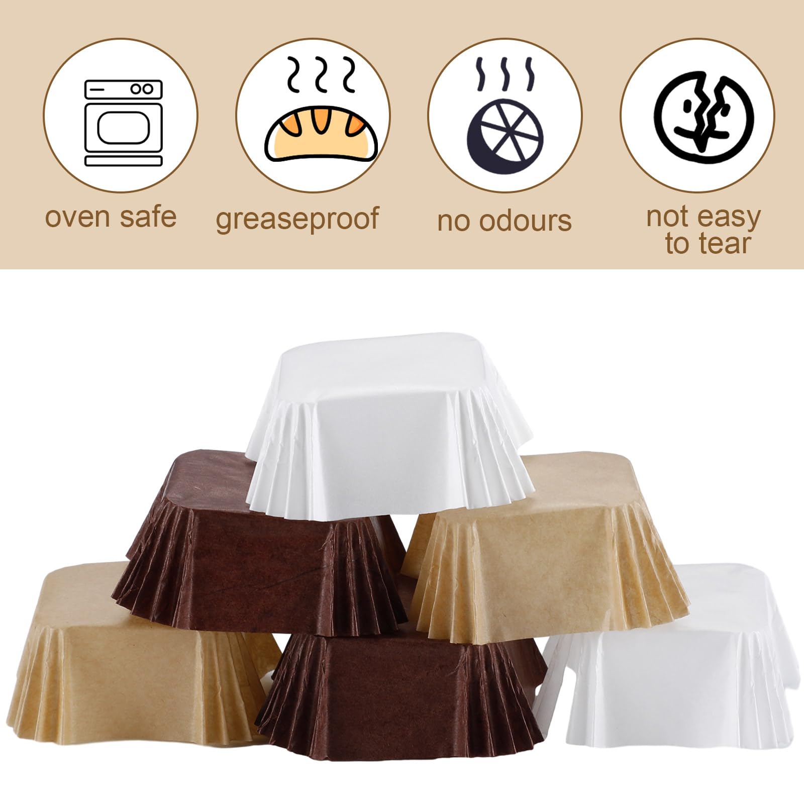 Layhit Mini Cupcake Liners - 900 Pcs Disposable Paper Baking Cups - Brown for Weddings, Parties, and Celebrations
