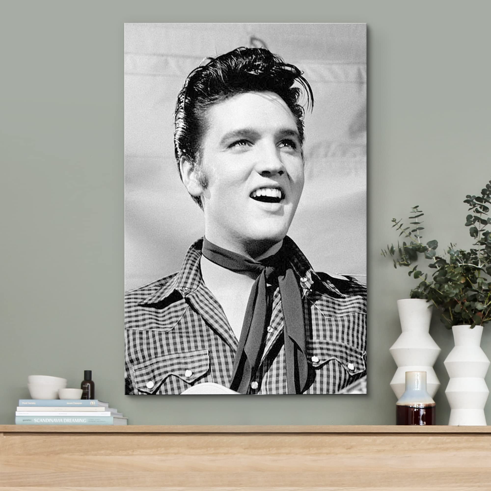 Wall26 Canvas Print Wall Art Famous Celebrity Musician Rock & Roll Elvis Presley Historic Classic Photography Realism Traditiona