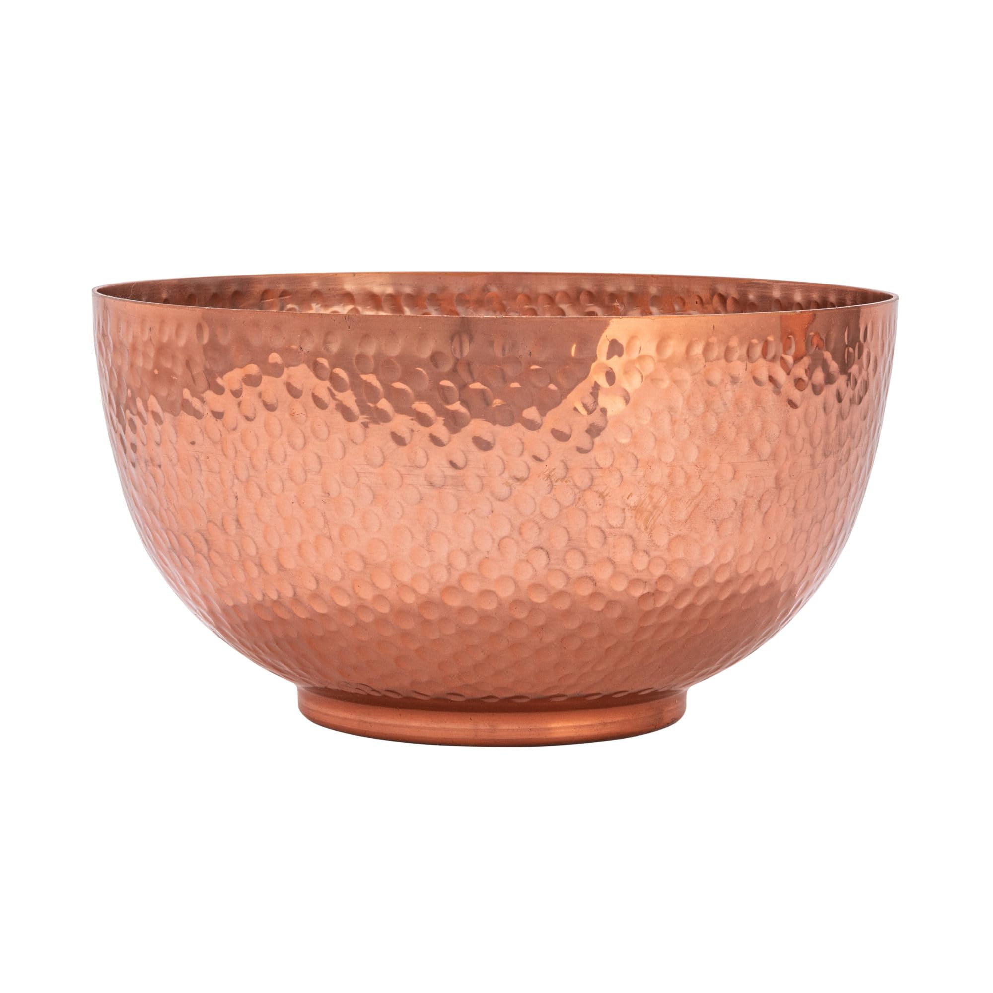 Bloomingville Round Hammered Metal, Set Of 2 Sizes, Copper Finish Bowl