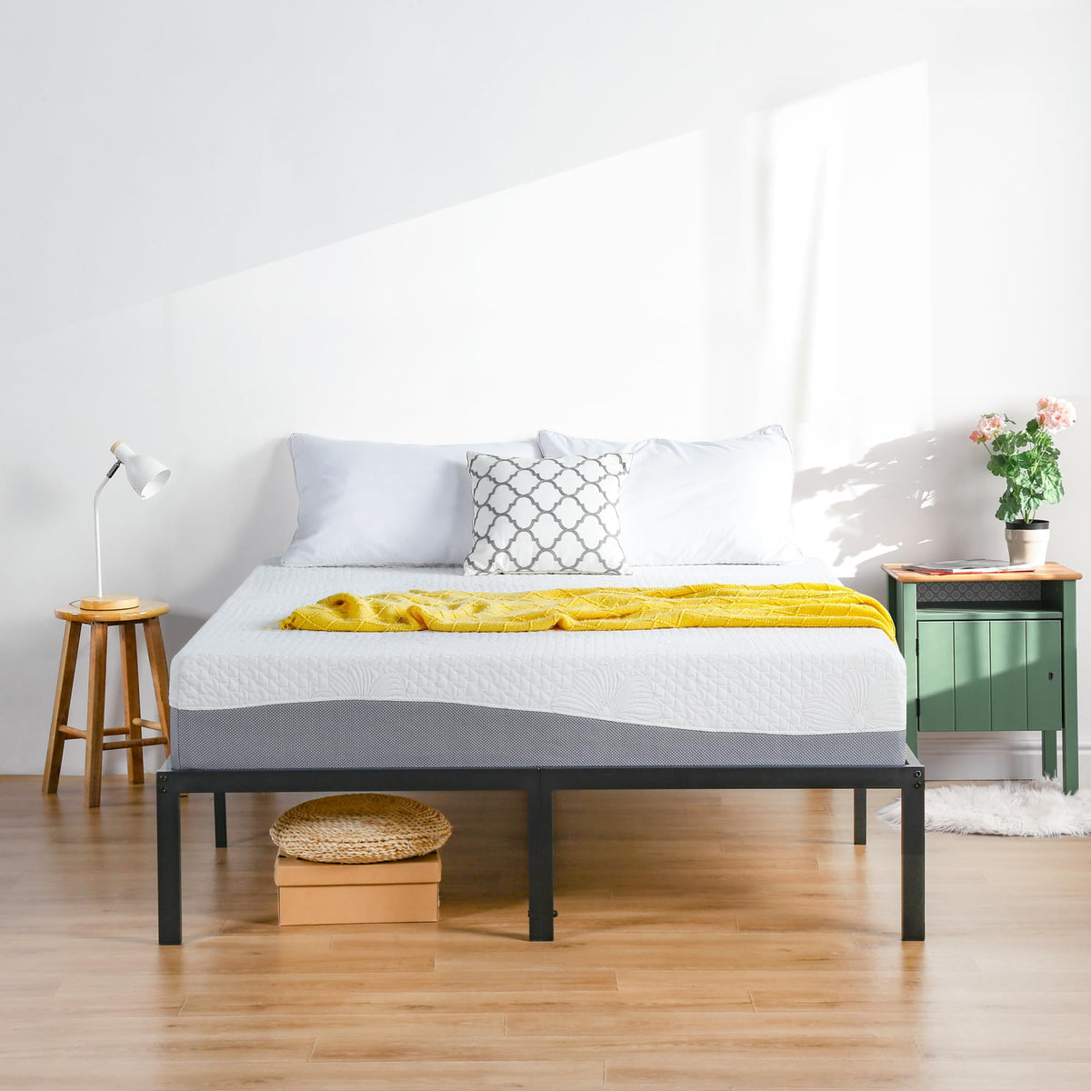 Primasleep 10 Inch Wave Gel Infused Memory Foam Mattress,Gray (Twin)