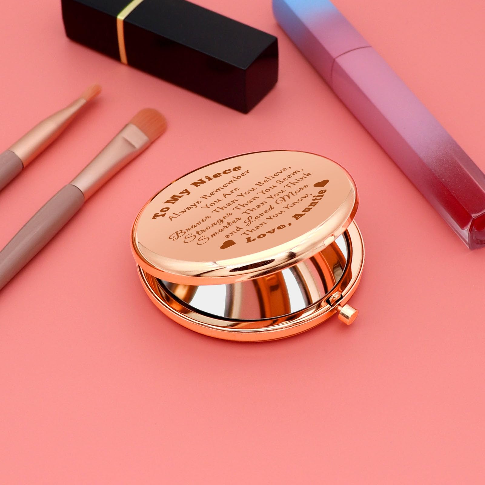 Niece Compact Mirror Niece Gifts From Auntie Inspirational Gifts For Niece From Aunt Niece Encouragement Gifts Folding Makeup Mi