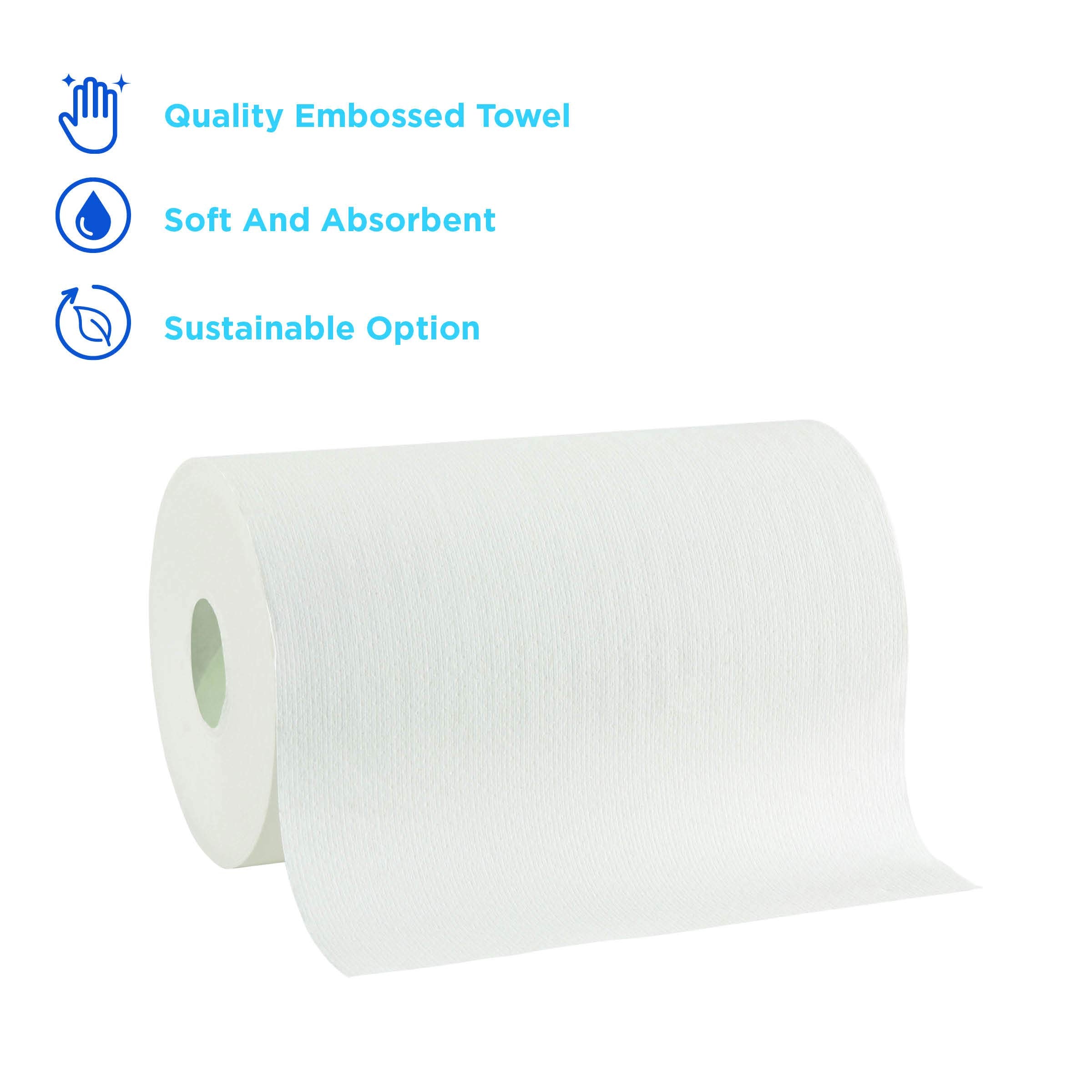 Georgia-Pacific Towel Roll, 1-Ply, 9-3/4'' X 400' Length, 6Rl/Ct, White