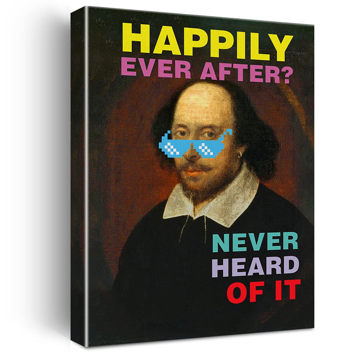 Funny Shakespeare Happily Ever After Canvas Painting Prints For Home Wall Art Decor Framed English Classroom Artwork Book Lover