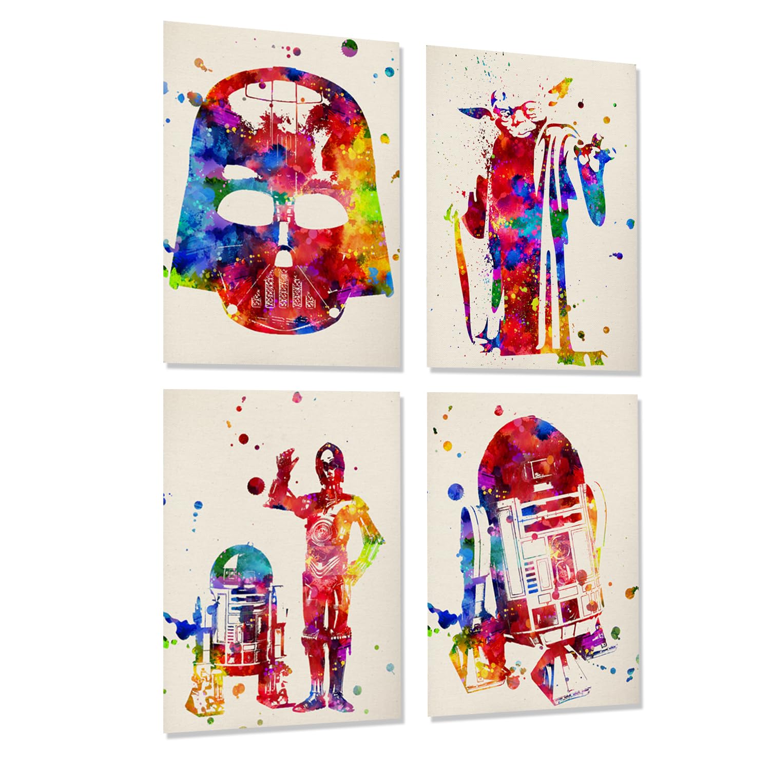 nacnic STAR WARS Watercolor Poster - Set of 1, 250g Paper Art for Home Office, Model 10842, 10846, 10847, 11403-a