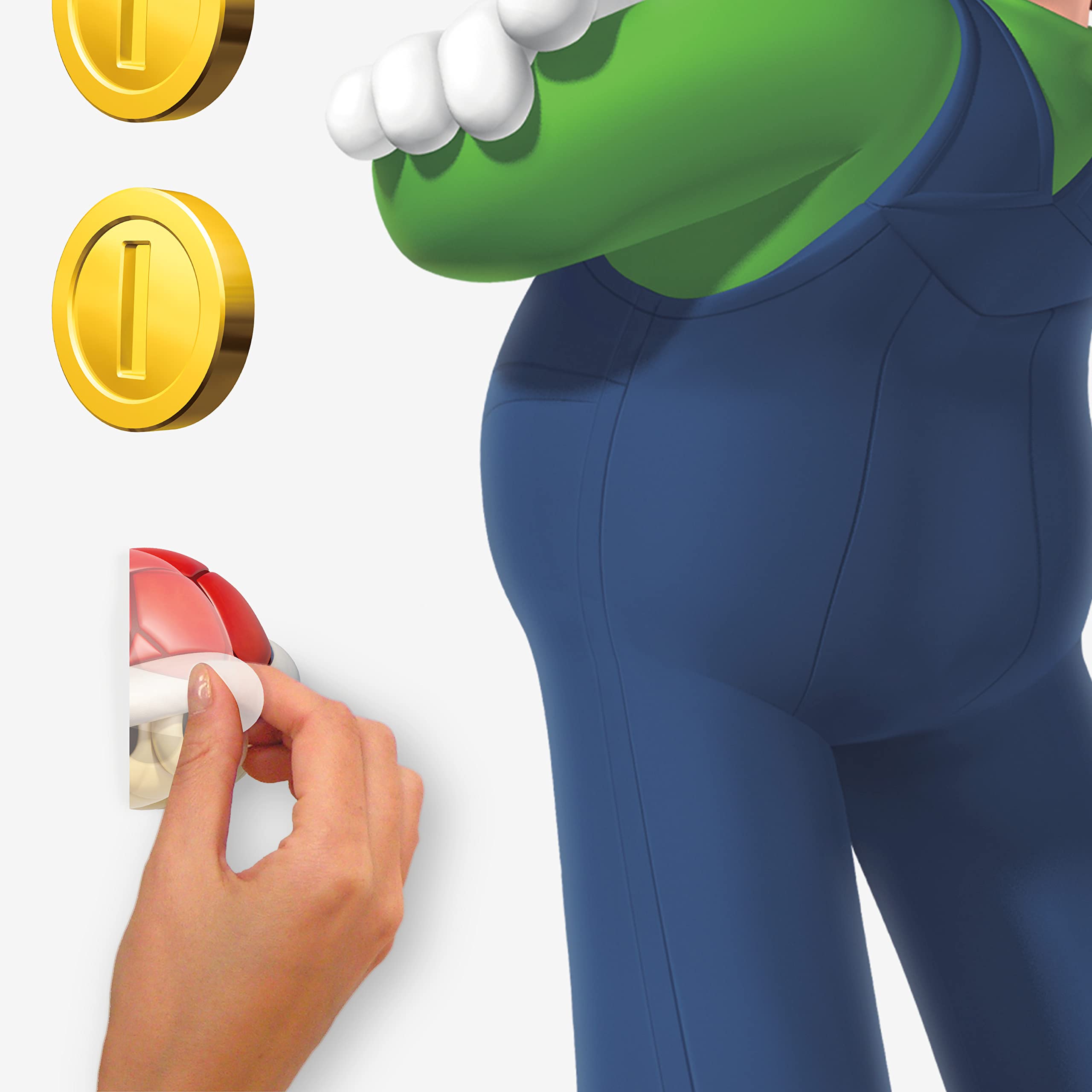 Roommates Rmk5223Gm Super Luigi And Mario Peel And Stick Wall Decals, Red, Green, Yellow