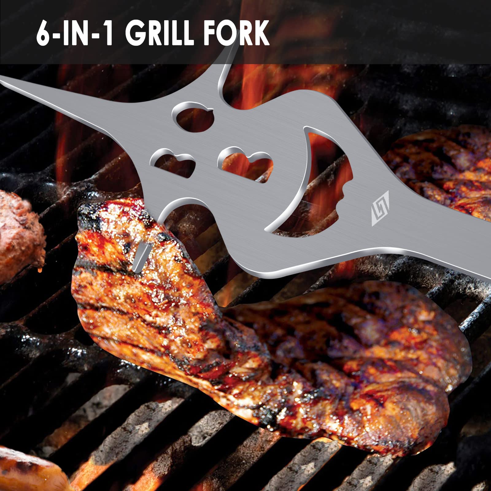 Steven-Bull S Bbq Tools Grill Set, Extra Long Bbq Accessories,Grill Accessories For Outdoor Grill,Best Bbq Grilling Gifts For Me