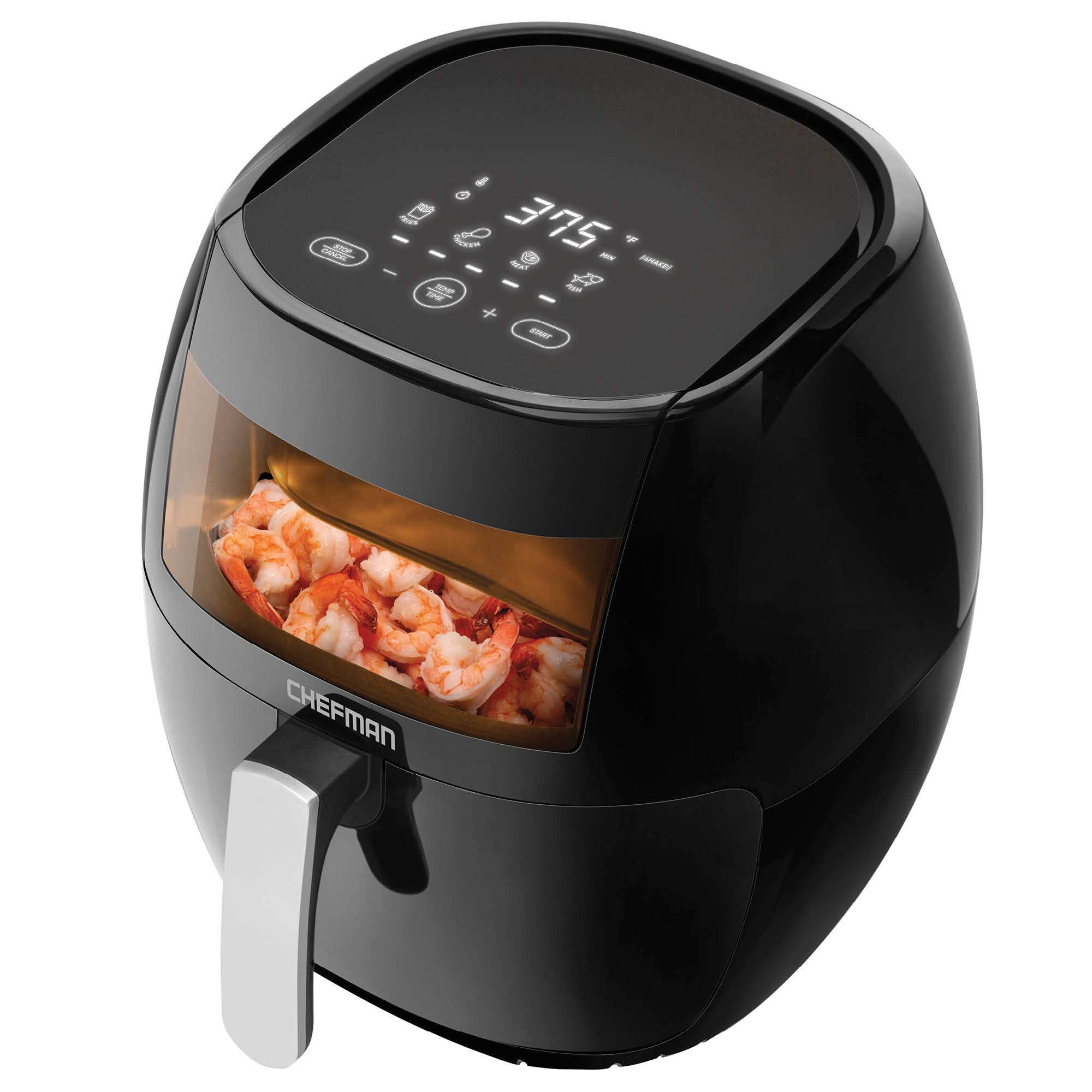 Chefman TurboFry Touch 8 Quart Air Fryer w/ XL Viewing Window & Advanced Digital Display, Fry with Less Oil for Healthy Food, Ad