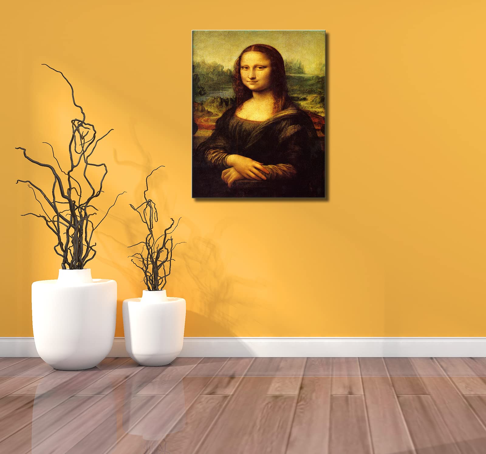Msspart Canvas Prints Wall Art Mona Lisa By By Leonardo Davinci, The World Classic Paintings Reproductions For Living Room, Offi