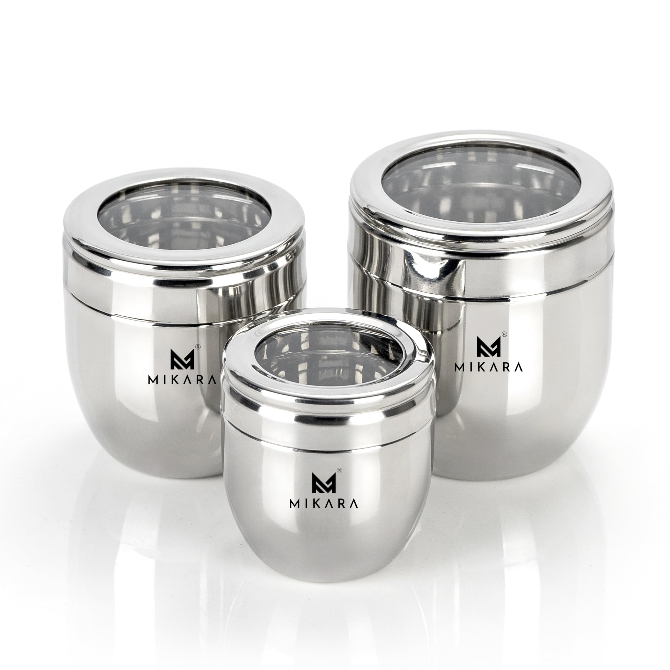 Mikara Dabba With Top See Through Lid/Canister With See Through Lid