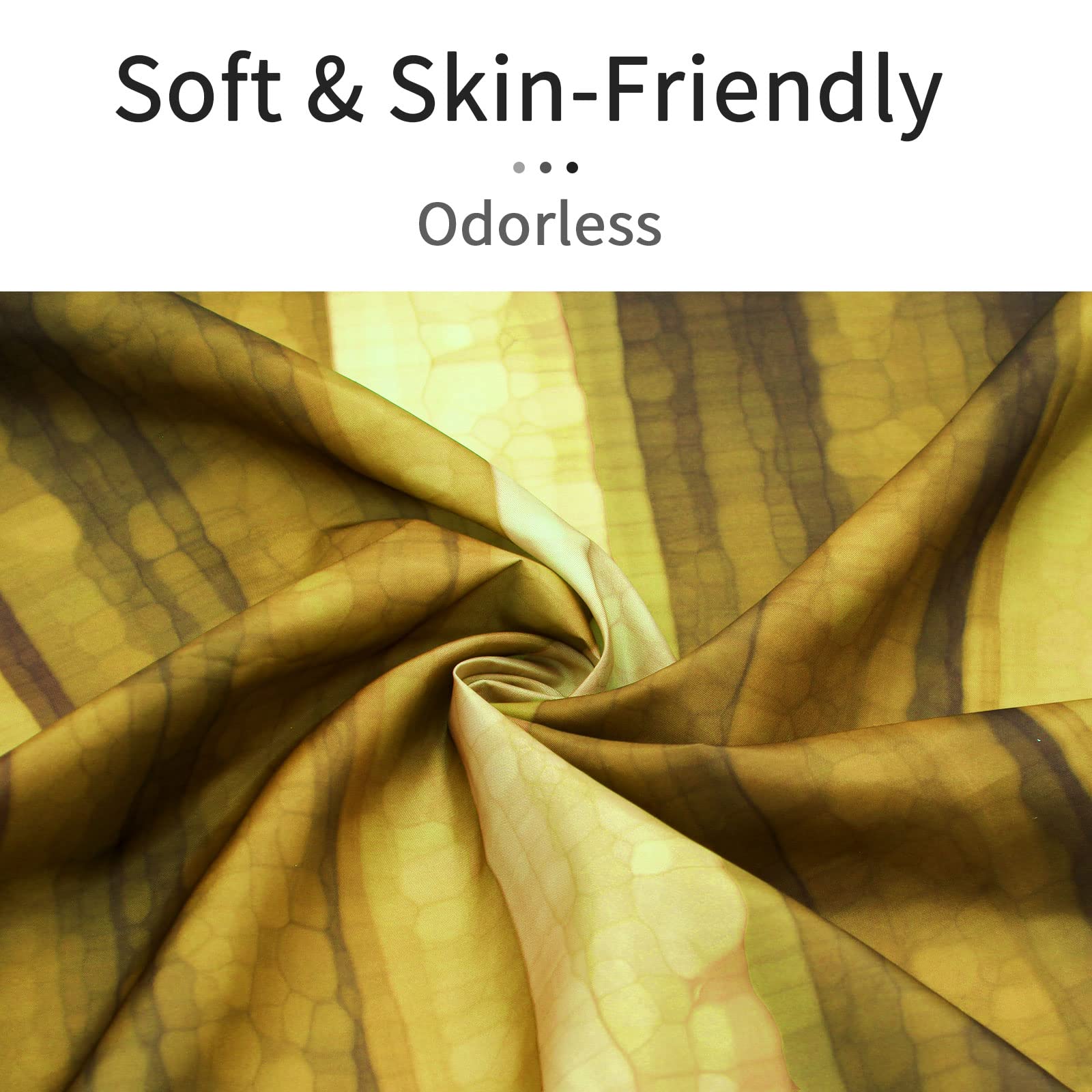 Gibelle Gold Ombre Shower Curtain, Abstract Modern Luxury Waterproof Fabric Shower Curtain, Cool Glass Texture Gold Bathroom Acc