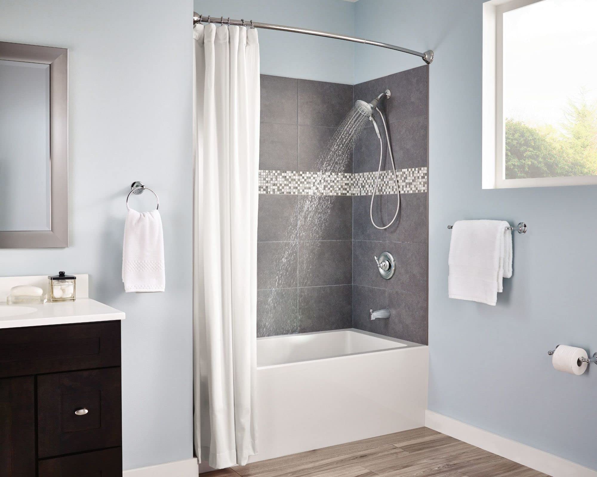 Moen Dn6886Ch Sage Inspirations Towel Ring, Chrome