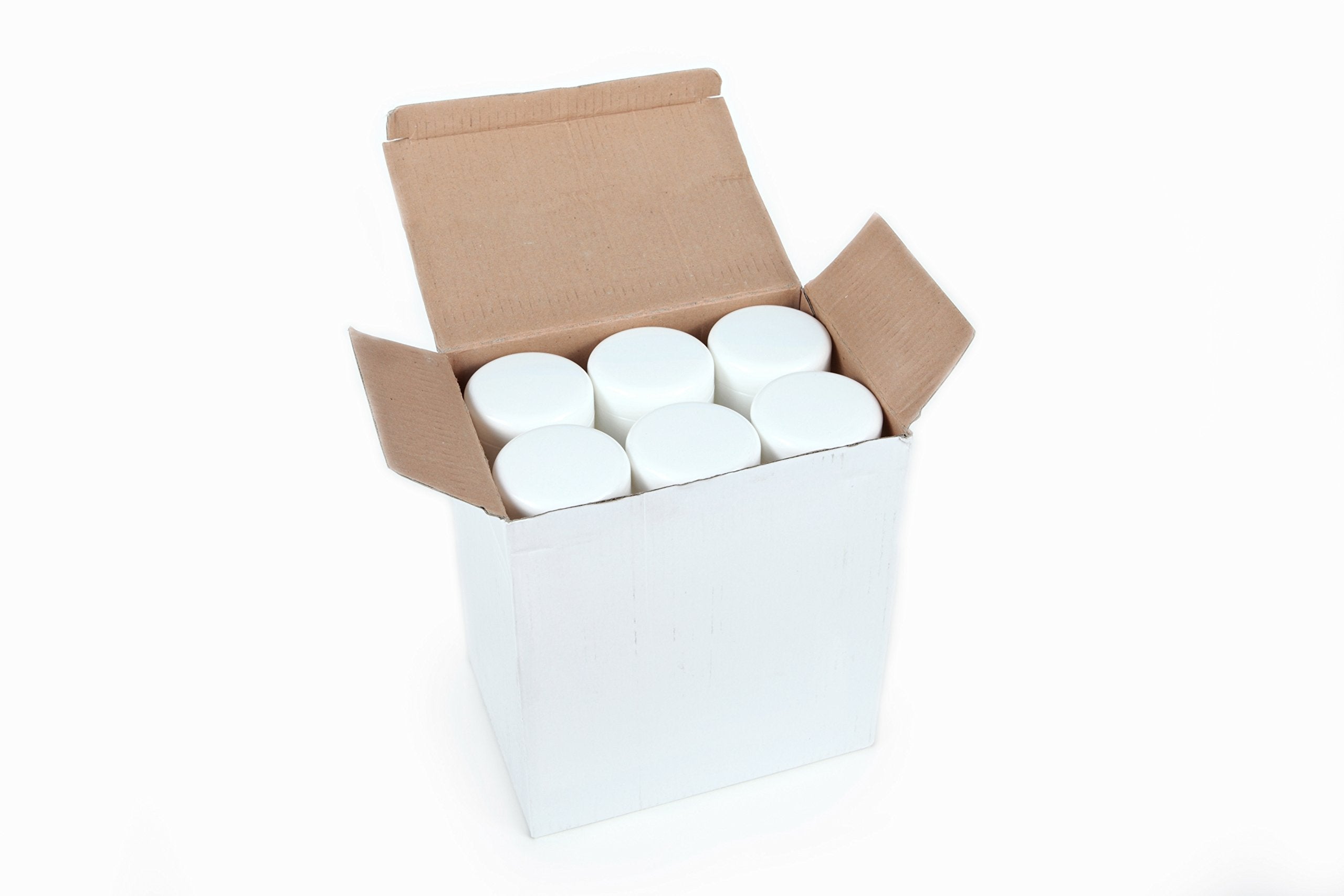 Vivaplex, 24, White, 2 Oz Cosmetic Jars, With Liners And Dome Lids