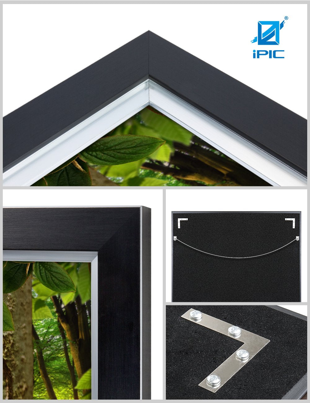 Ipic - Love Evergreen, Personalized Artwork With Names And Date On, Customized Gift For Anniversary,Wedding,Birthday And Holiday