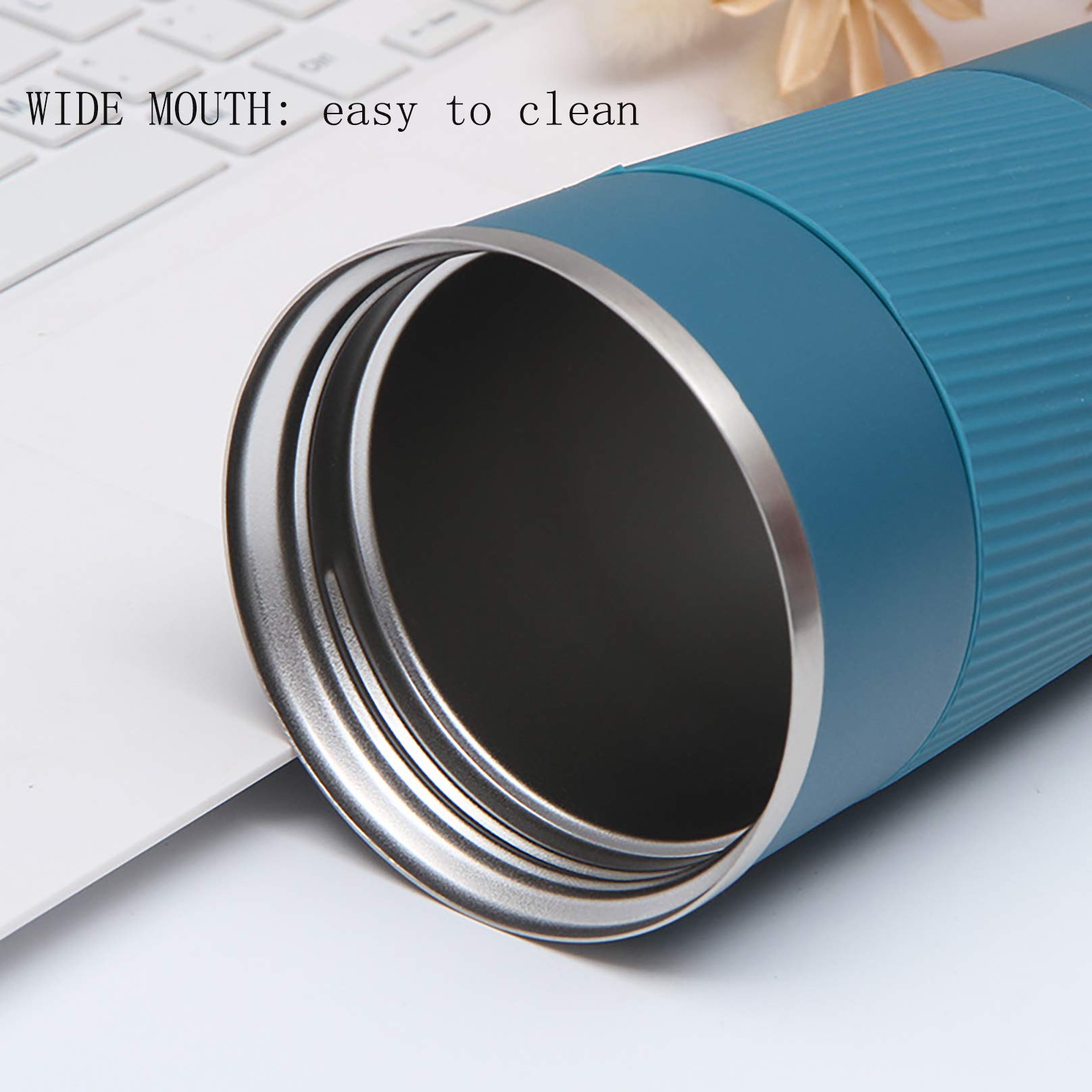 17Oz Stainless Steel Vacuum Insulated Coffee Travel Mug For Ice Drink & Hot Beverage, Double Wall Travel Tumbler Cups With Spill