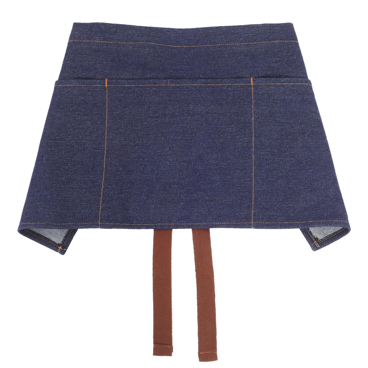 Doitool Server Apron: Cotton Denim Half Apron With Multiple Pockets For Restaurant Servers, Cooking, Baking, Gardening  Blue