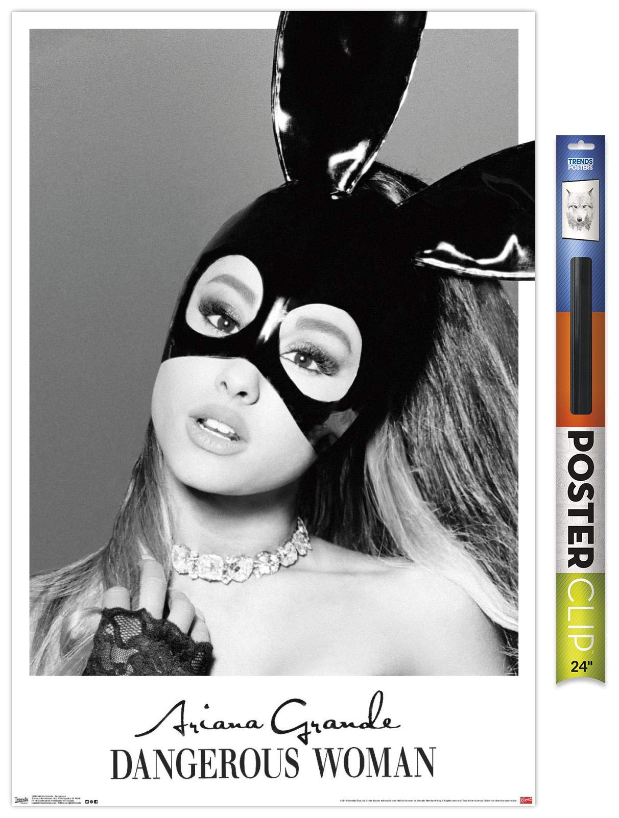 Trends International Ariana Grande - Dangerous Wall Poster, 22.375'' X 34'', Premium Poster & Clip Bundle