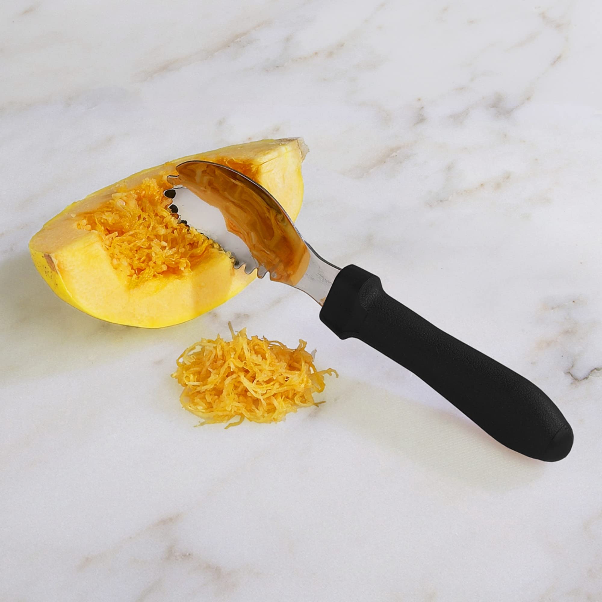 Messermeister Pro-Torch Plus Culinary Scoop & Scraper - Multi-Purpose Tool to Remove Seeds  Pulp & More - AISI420 Stainless Steel & Oversized Handle