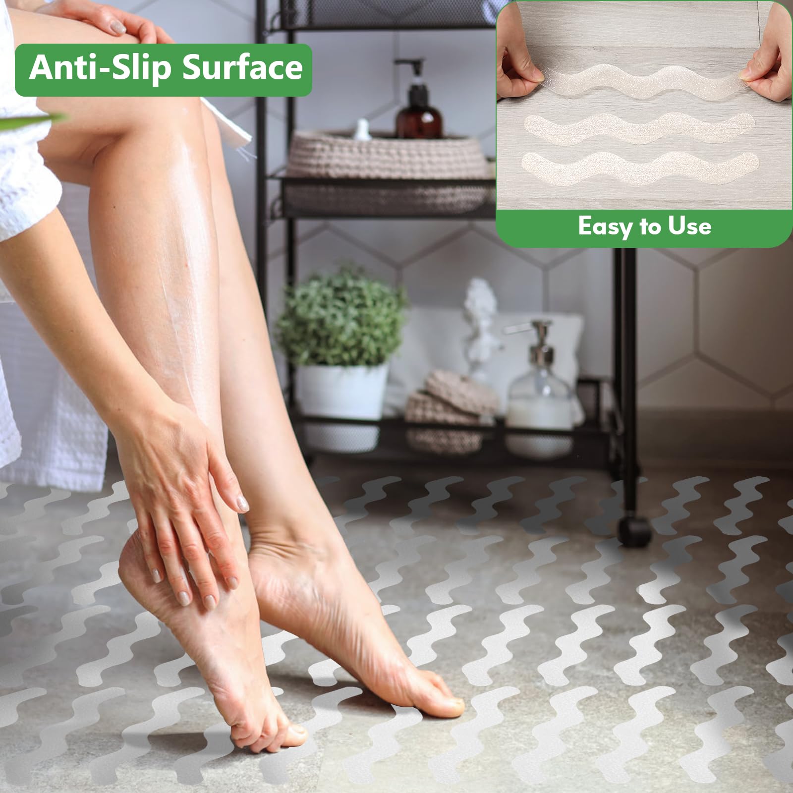 36 Pcs Bathtub Non Slip Stickers, Anti Slip Shower Stickers, Shower Non Slip Stickers With Scraper For Bath Tub, Shower Floor, S