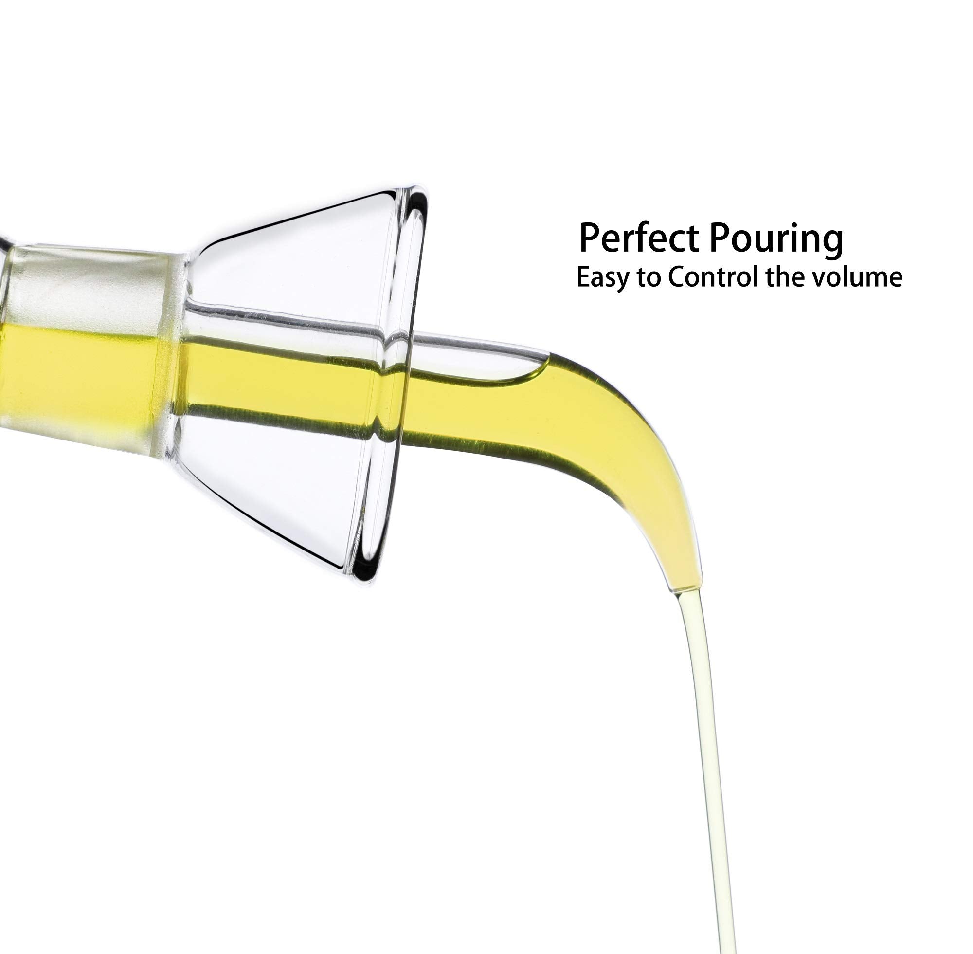 Haizeen 18 Oz / 500 Ml Olive Oil & Vinegar Dispenser With Non Drip Spout - Oil Pourer Dispensing Bottles Soap Dispenser For Kitc