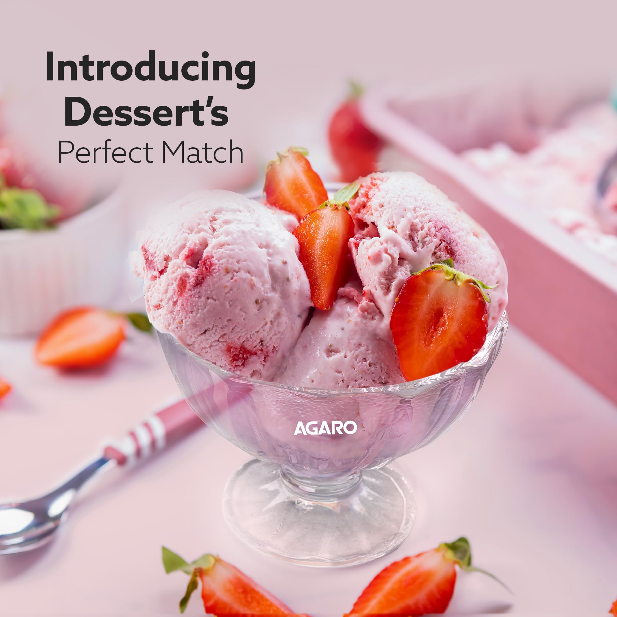 Agaro Glass Elegant Ice Cream Bowl 140Ml Set Of 6, Ice Cream Bowl, Dessert Cup For Sundae, Sweets, Snacks, Fruit, Pudding, Nuts