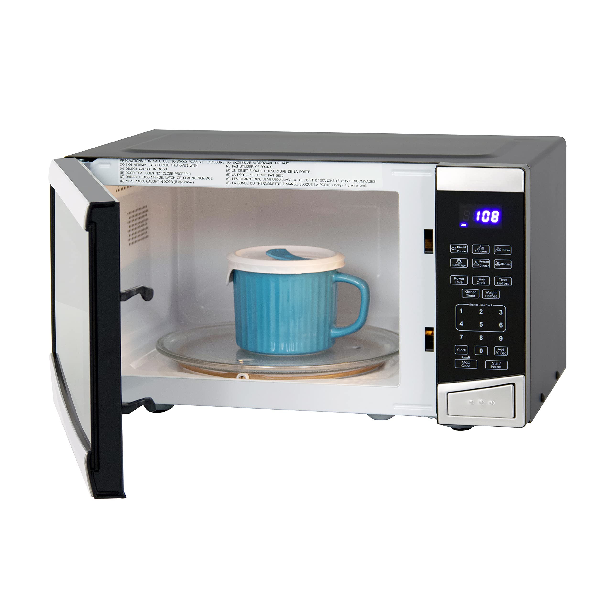 Avanti Mt09V3S Microwave Oven 900-Watts Compact With 10 Power Levels And 6 Pre Cooking Settings, Speed Defrost, Electronic Contr