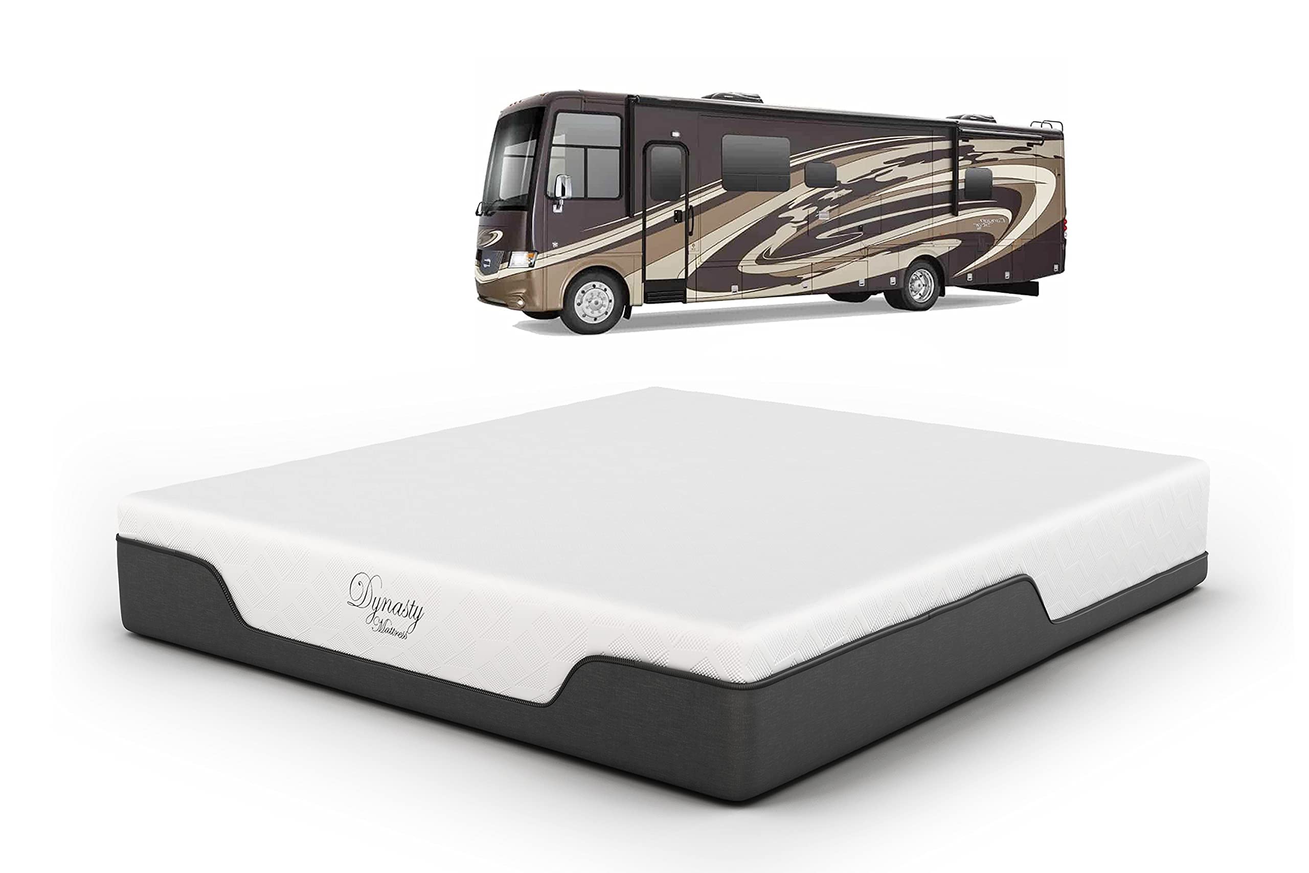 DynastyMattress 10-Inch CoolBreeze Gel Memory Foam Mattress for RV  Camper  Trailer-Short King RV Size  USA Made
