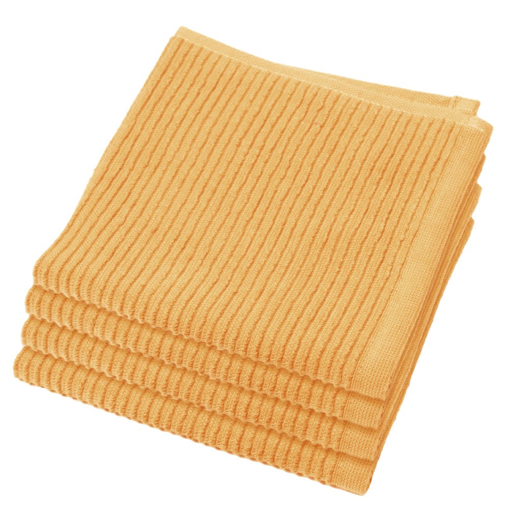 Now Designs Ripple Kitchen Dishcloth, Set Of 4, Honey