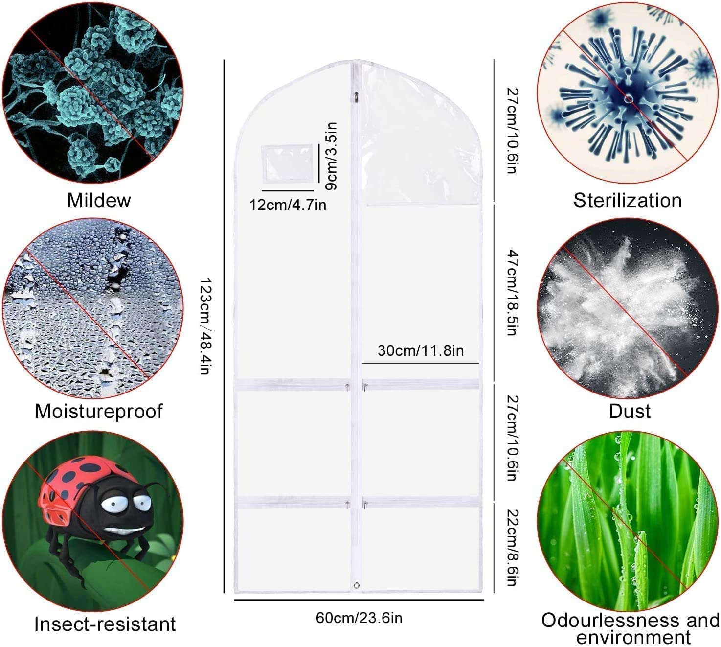 Dance Costume Garment Bag, 3 Packs Dance Garment Bag, Costume Bags For Dancers, Garment Bag For Hanging Clothes, Garment Bag For