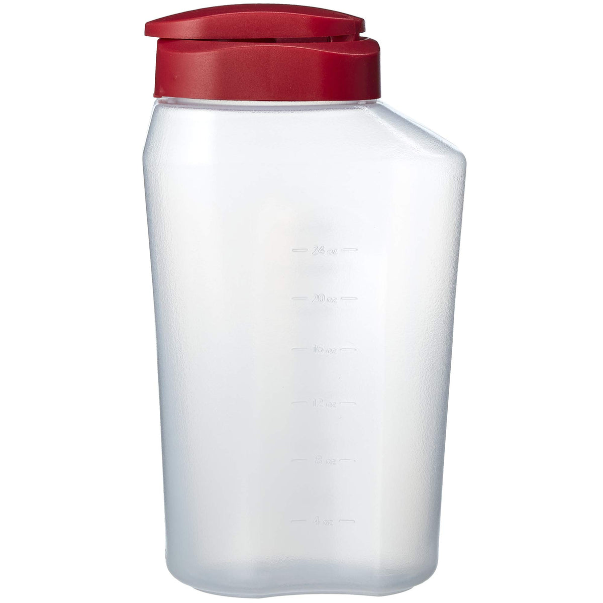 Goodcook 10661 1 Quart Mixing Easy Pour Bottle With Measurments Rounded Grip, Tighten Square Cap With Snap Lock Cap, Clear And R