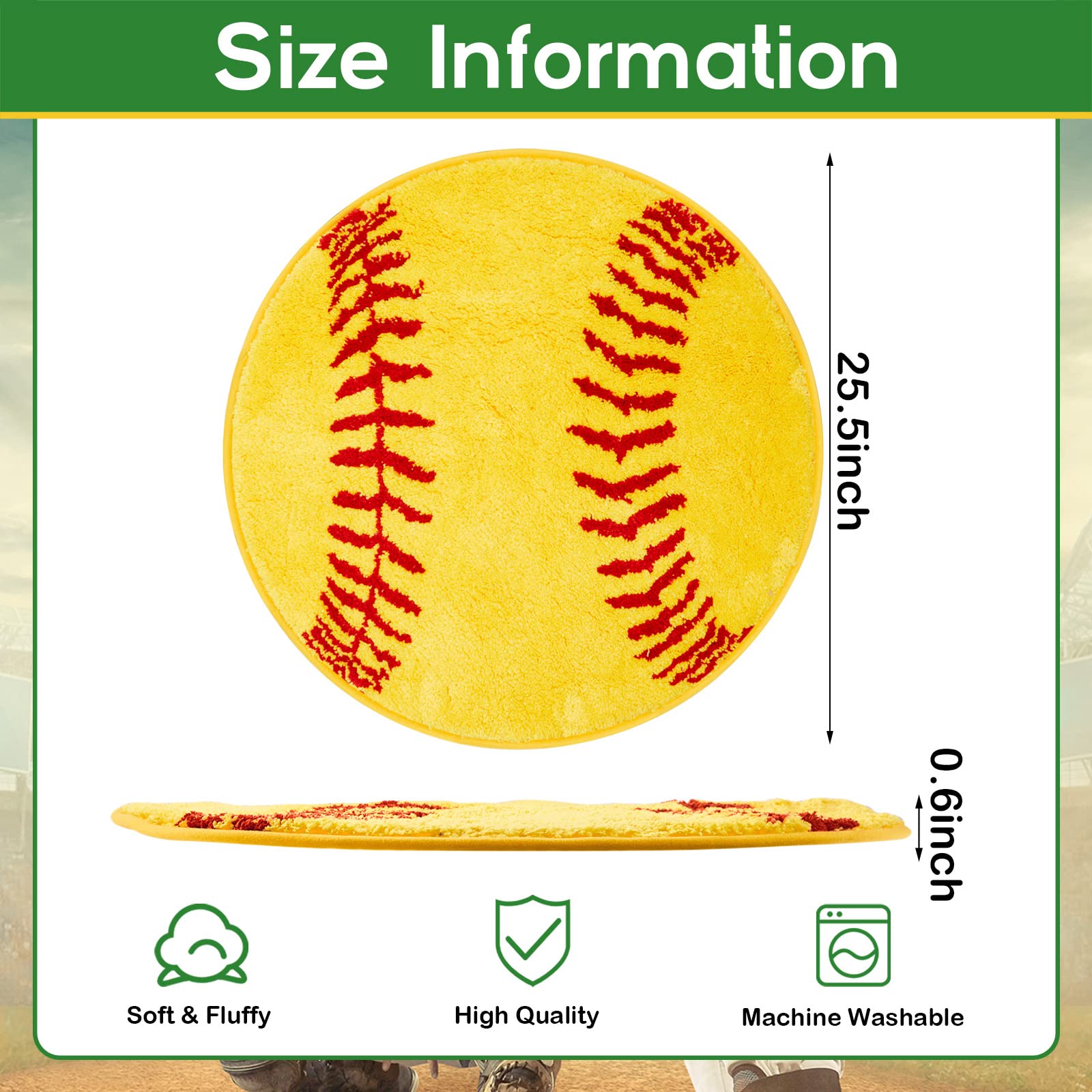 Softball Rug For Bedroom Softball Bathroom Rugs Sports Softball Ball Rug Softball Room Decor Softball Decor Sport Door Mat Softb