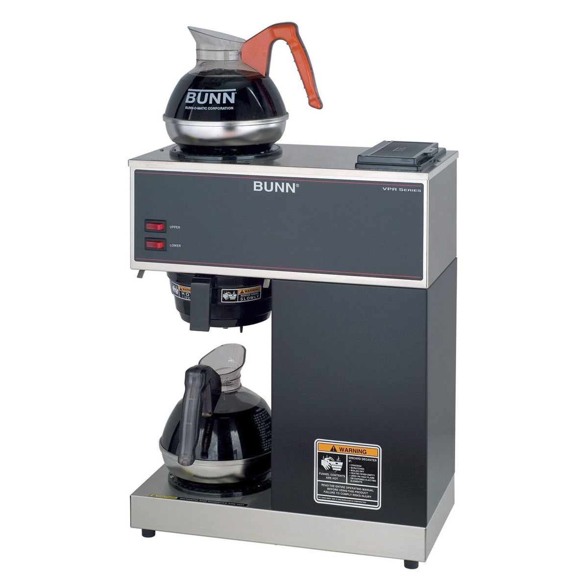 Bunn - 33200.0002 Vpr-2Ep 12-Cup Pourover Commercial Coffee Brewer Plus 2 Easy Pour Commercial Decanters