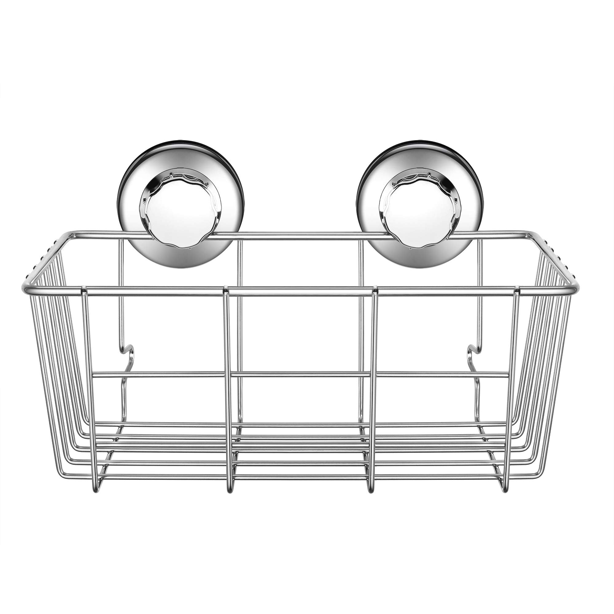 Ipegtop Suction Cup Deep Shower Caddy Bath Organizer Wall Shelf For Large Shampoo Gel Holder Bathroom Accessories Storage -Rustp