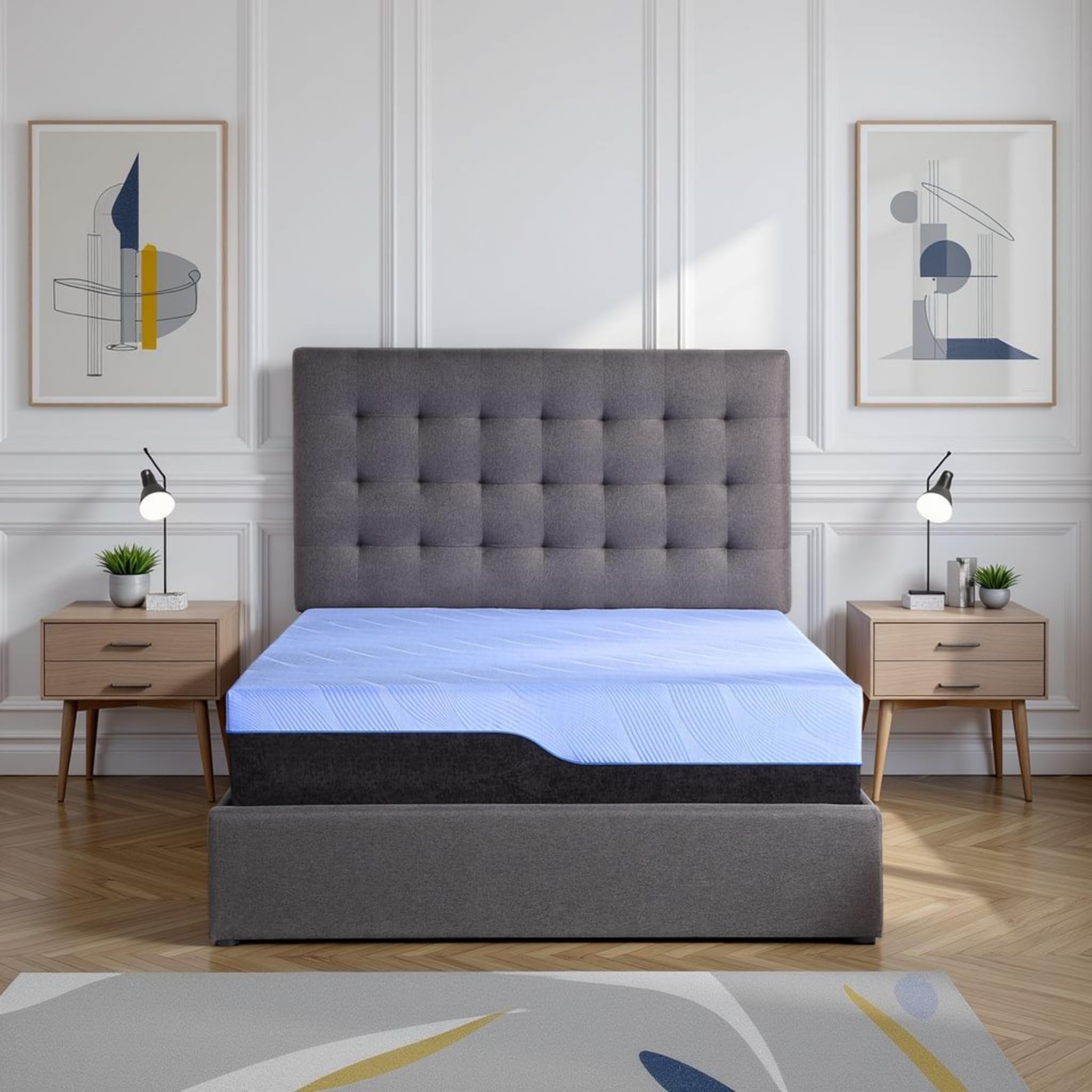 Realcozy 12 Queen Made In America coil and Memory Foam Hybrid Mattress(D0102H5T4RT)