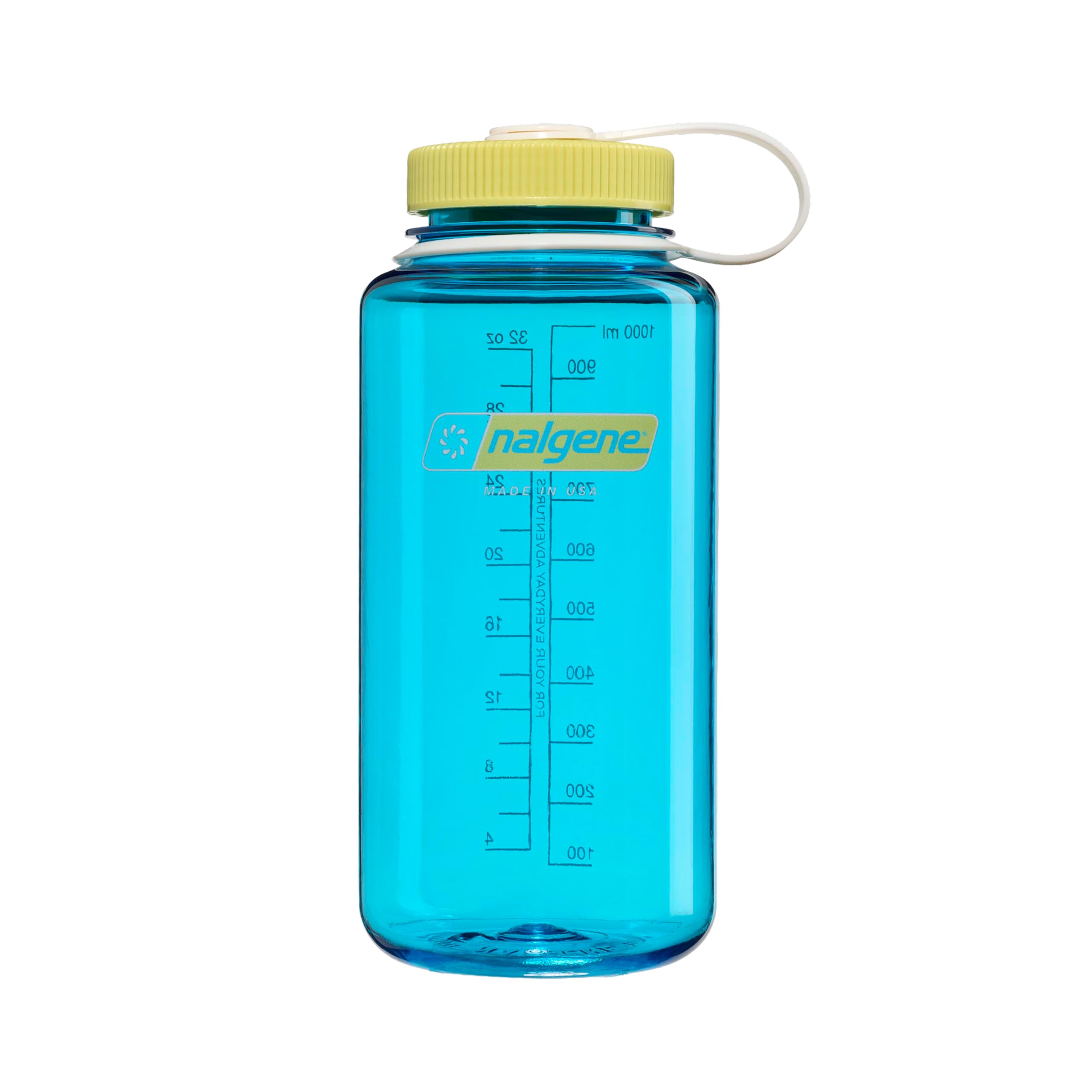 Nalgene 32 oz Wide Mouth Water Bottle | BPA-Free, Durable & Leak Proof, Lightweight for Hiking, Work & Gym - Thrill & Motion, Bl