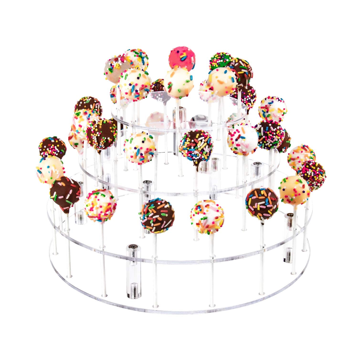 Yestbuy Cake Pop Display Stand, 36 Hole Cake Pop Holder, Lollipop Holder For Weddings, Birthday Parties, Anniversaries Gift, Hal