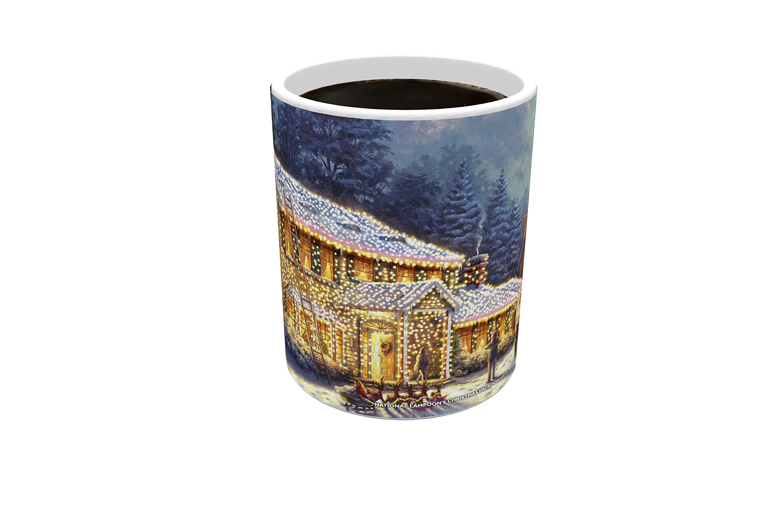 Morphing Mugs National Lampoon's Christmas Vacation - Griswold House - One 11 oz Color Changing Heat Sensitive Ceramic Mug - Ima