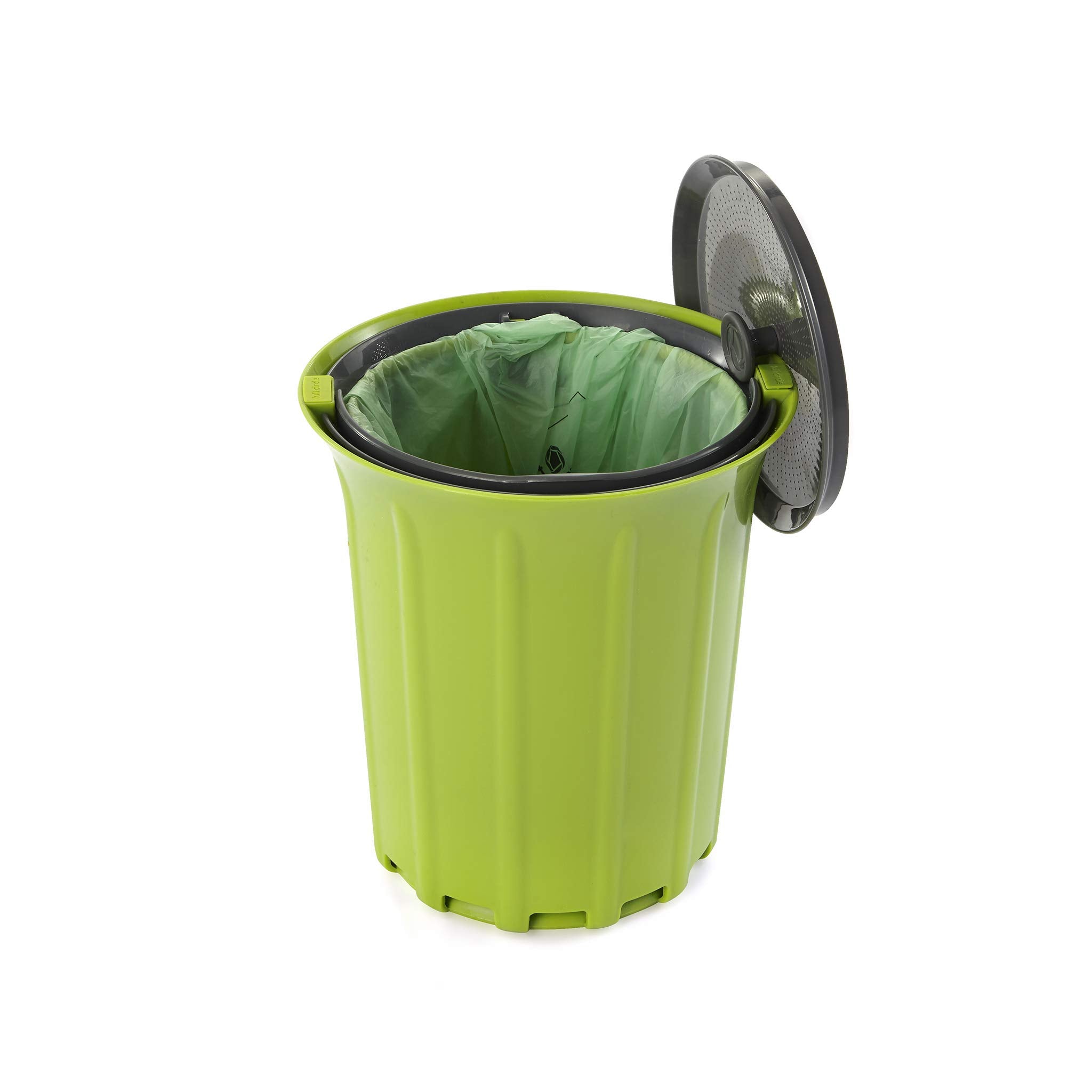 Full Circle Fc15304-Gs Odor-Free Kitchen Compost Bin, Breeze, Green Slate
