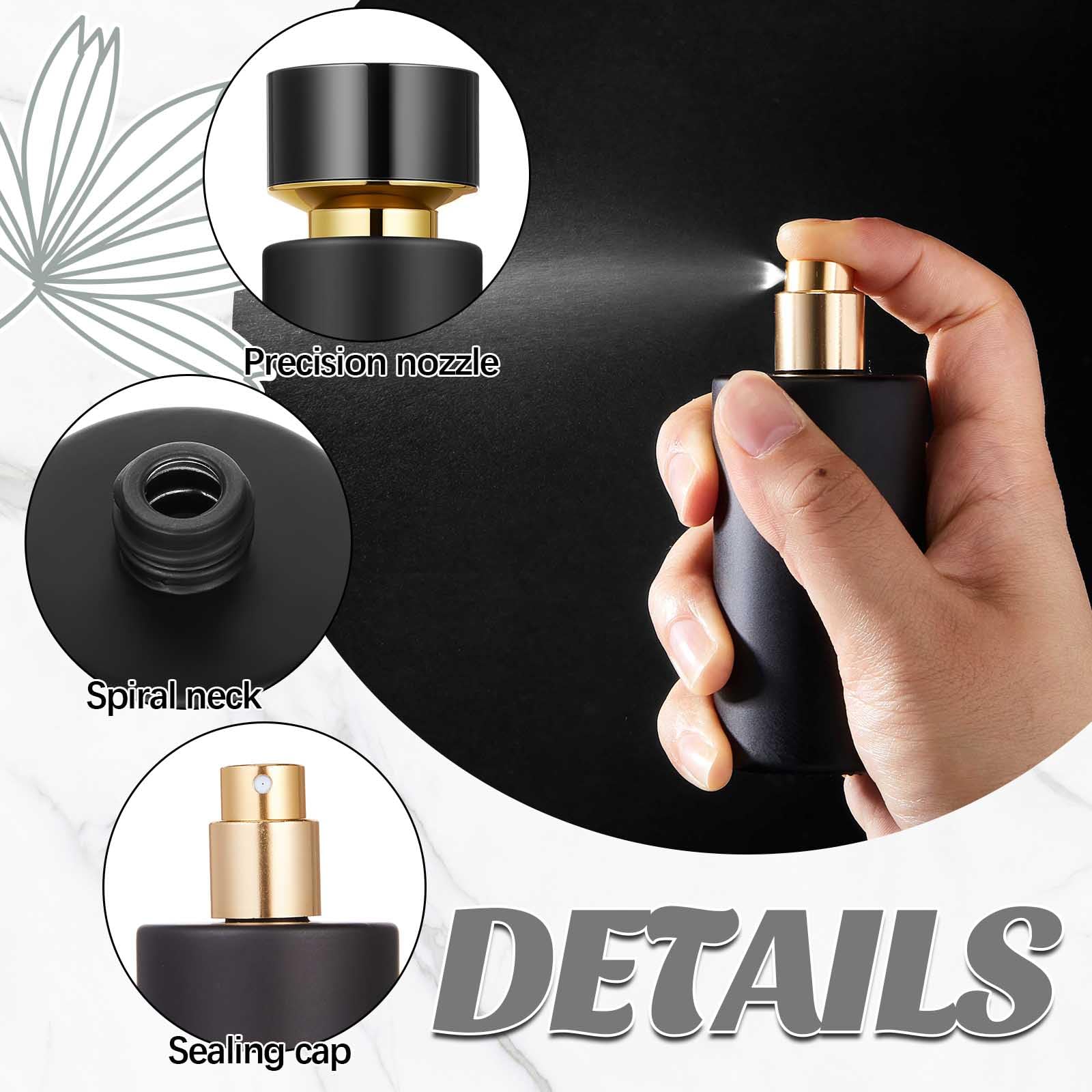 Teenyyou 6 Pack 50 Ml Glass Perfume Bottles And Refill Tools Set, Travel Perfume Atomizer Spray Bottles, Portable Empty Refillab