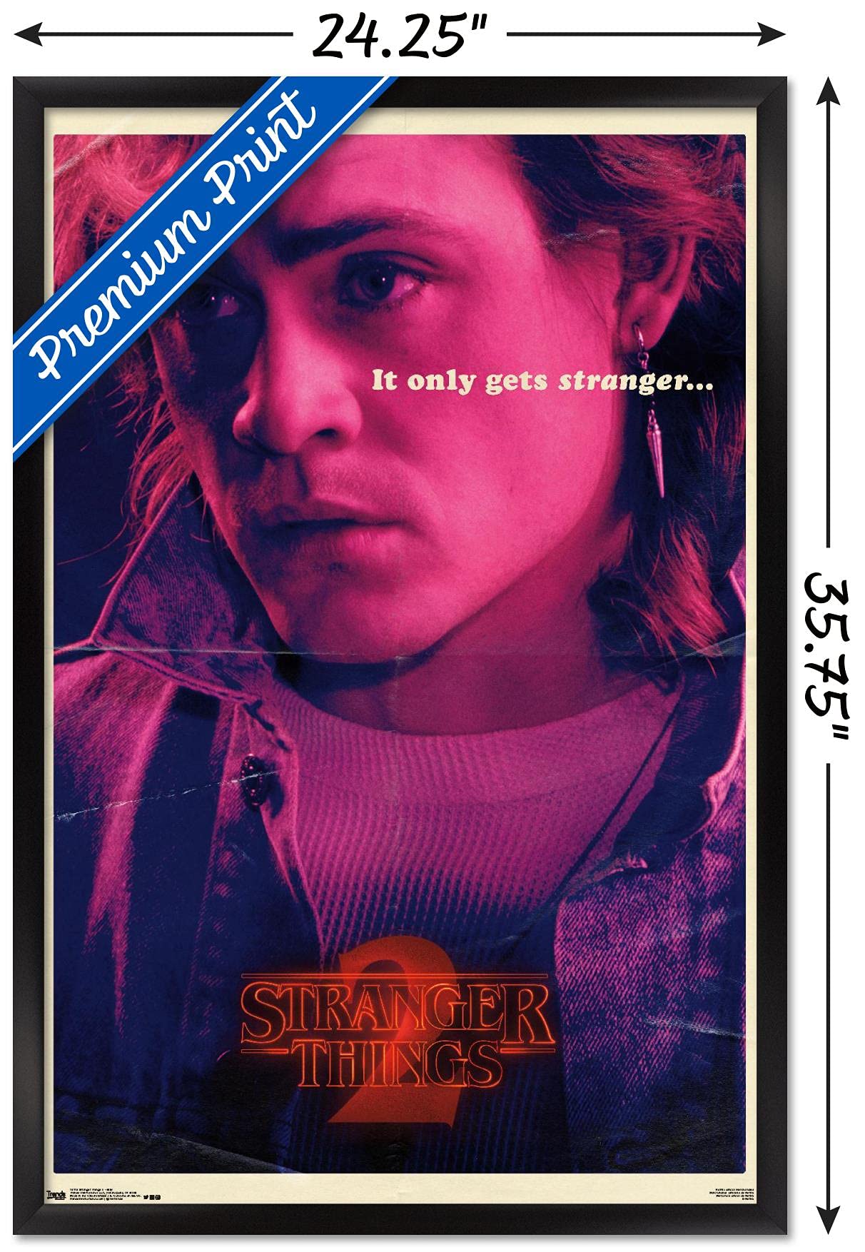 Trends International Netflix Stranger Things: Season 2 - Billy Wall Poster, 22.375'' X 34'', Black Framed Version