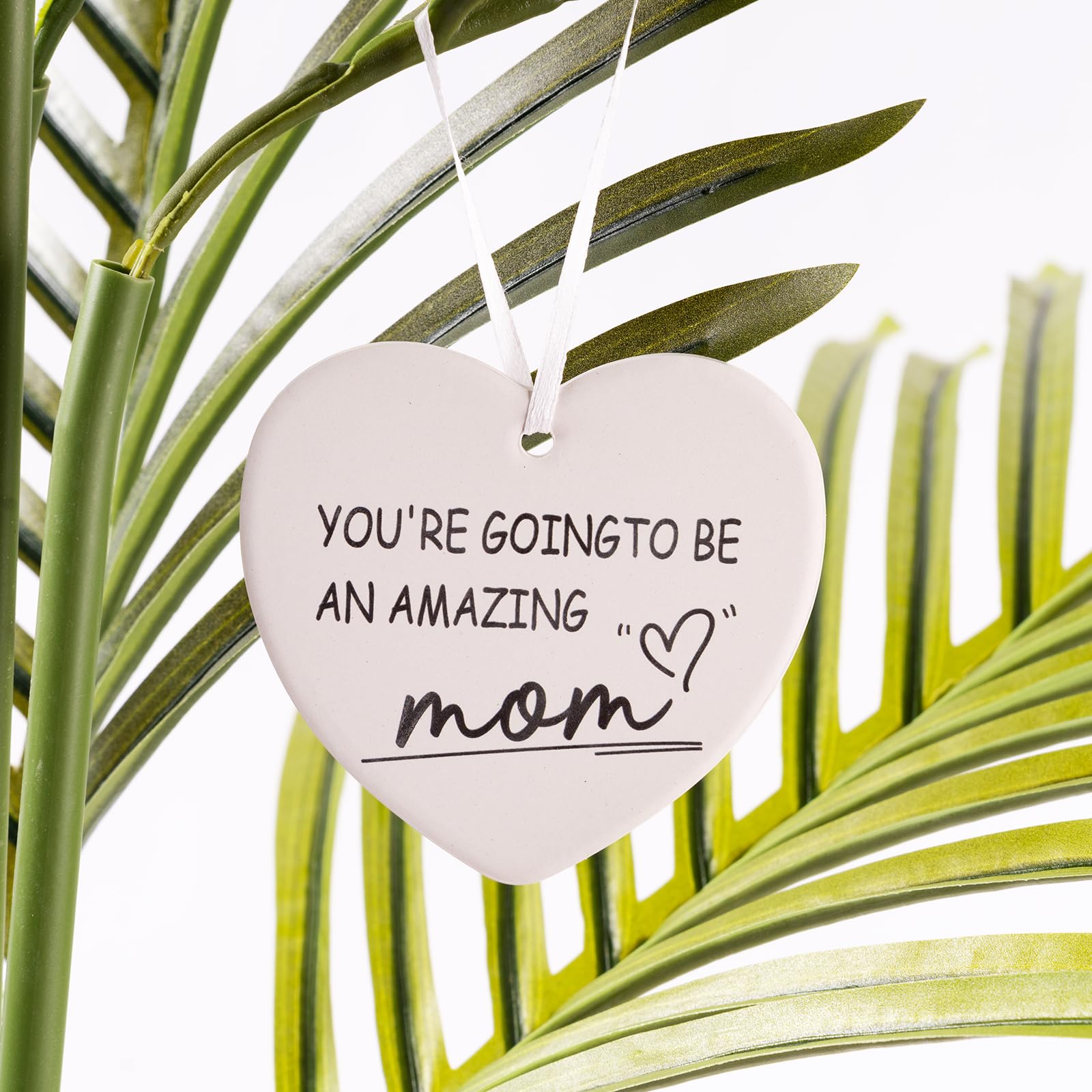 Rislobx Maybe I Cant Stop The Downpour But I Will Always Join You for A Walk in The Rain Ceramic Heart Keepsake, Gift for Best F