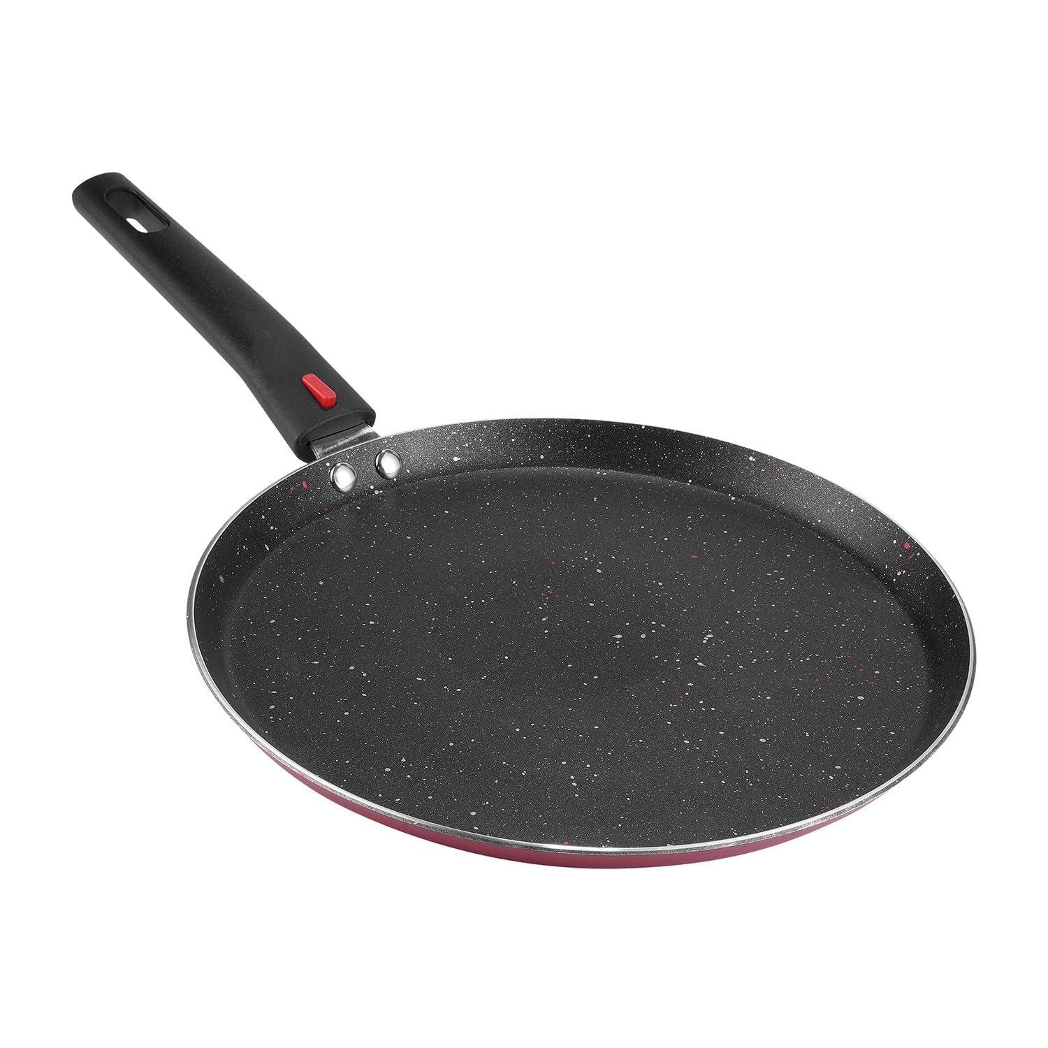 Vinod Popular Aluminium Stick Free Dosa Tawa With Detachable And Removeable Handles - 28 Cm / 3 Mm Thick/Compact Storage/Toxin F