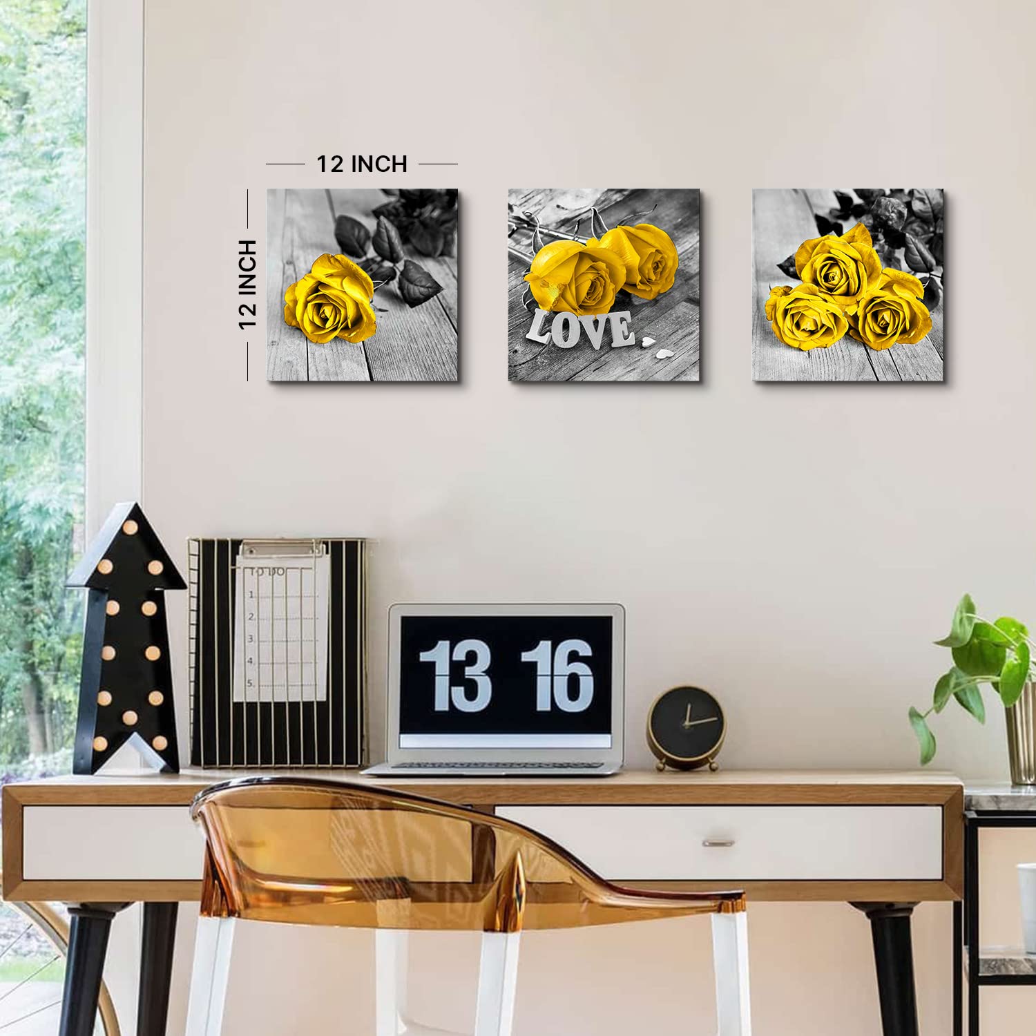 Yellow Wall Decor For Living Room Bathroom Accessories Yellow Rose Flower Wall Art Yellow And Grey Wall Decor Rustic Floral Canv