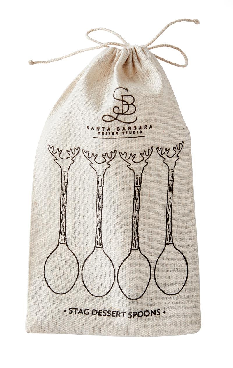 Santa Barbara Design Studio Holiday Charcuterie Accessories Mini Serving Spoons, Set Of 4, Gold/Silver